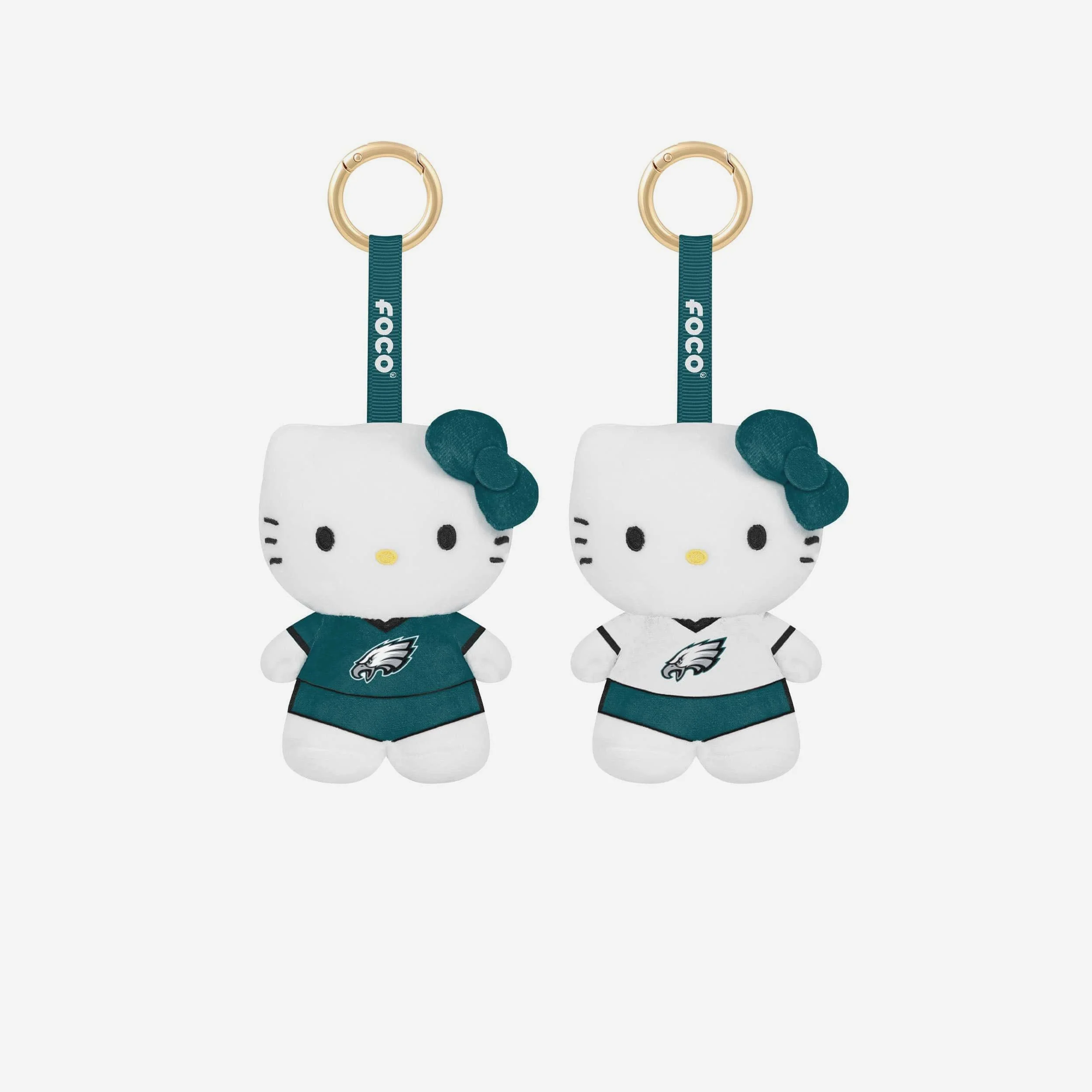 Philadelphia Eagles 2 Pack Mini Plush Hello Kitty® Bag Charm Keychain