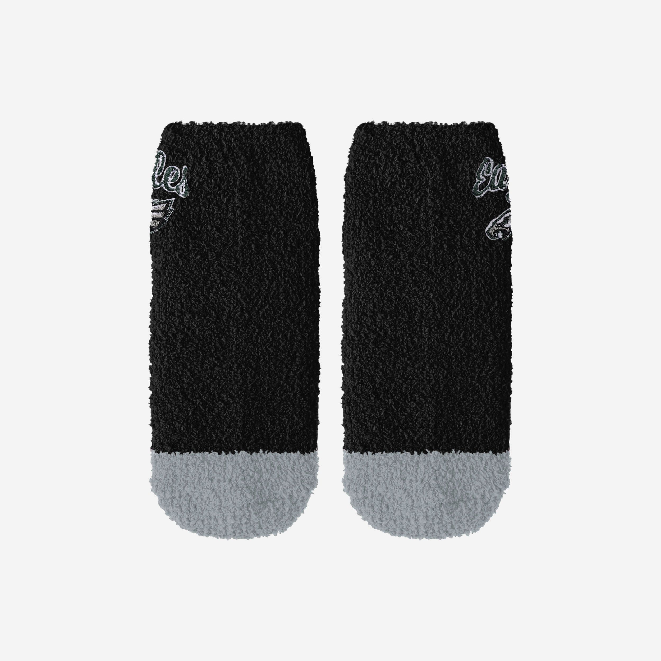 Philadelphia Eagles 2 Pack Womens Script Logo Fuzzy Ankle Socks - Image 4