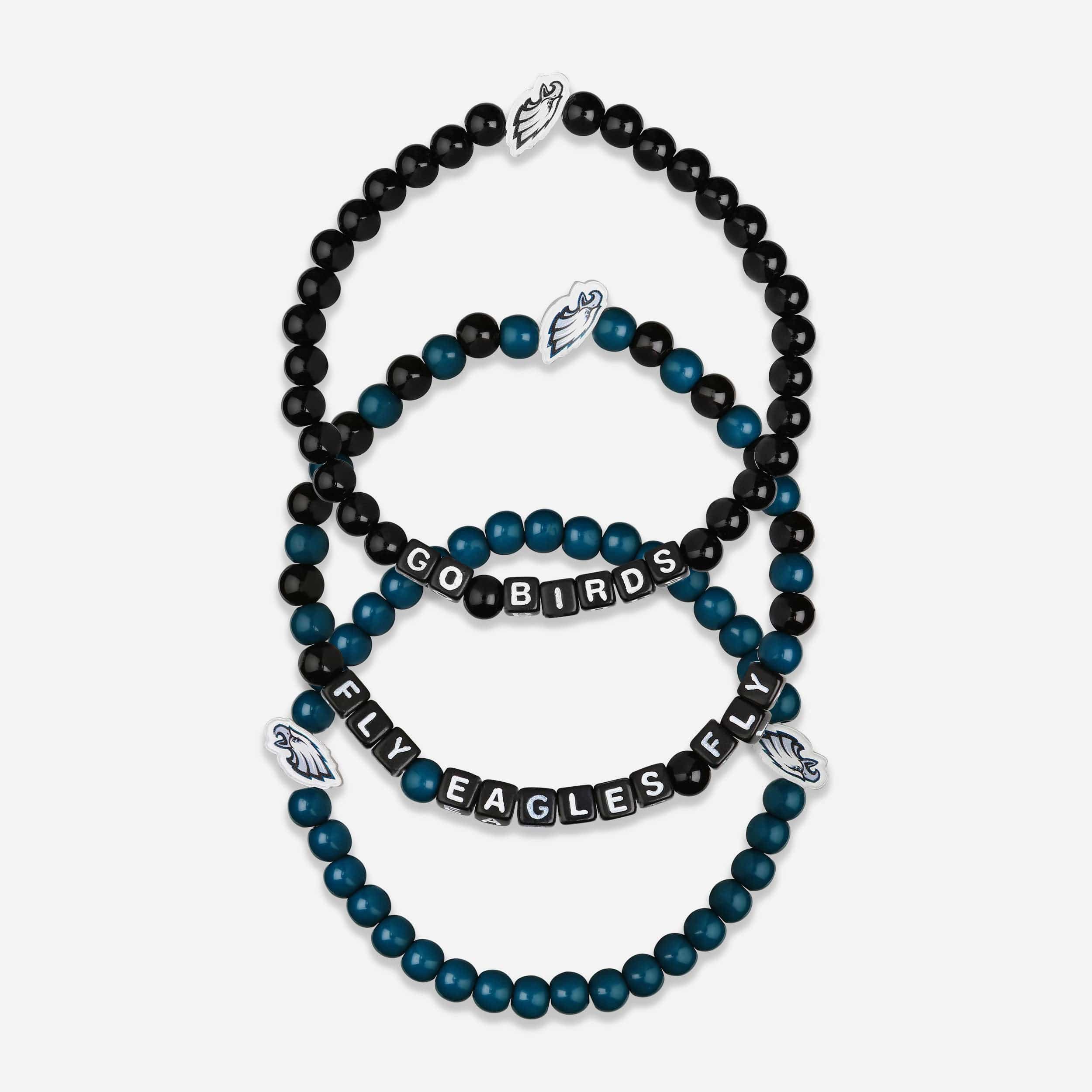 Philadelphia Eagles 3 Pack Beaded Friendship Bracelet