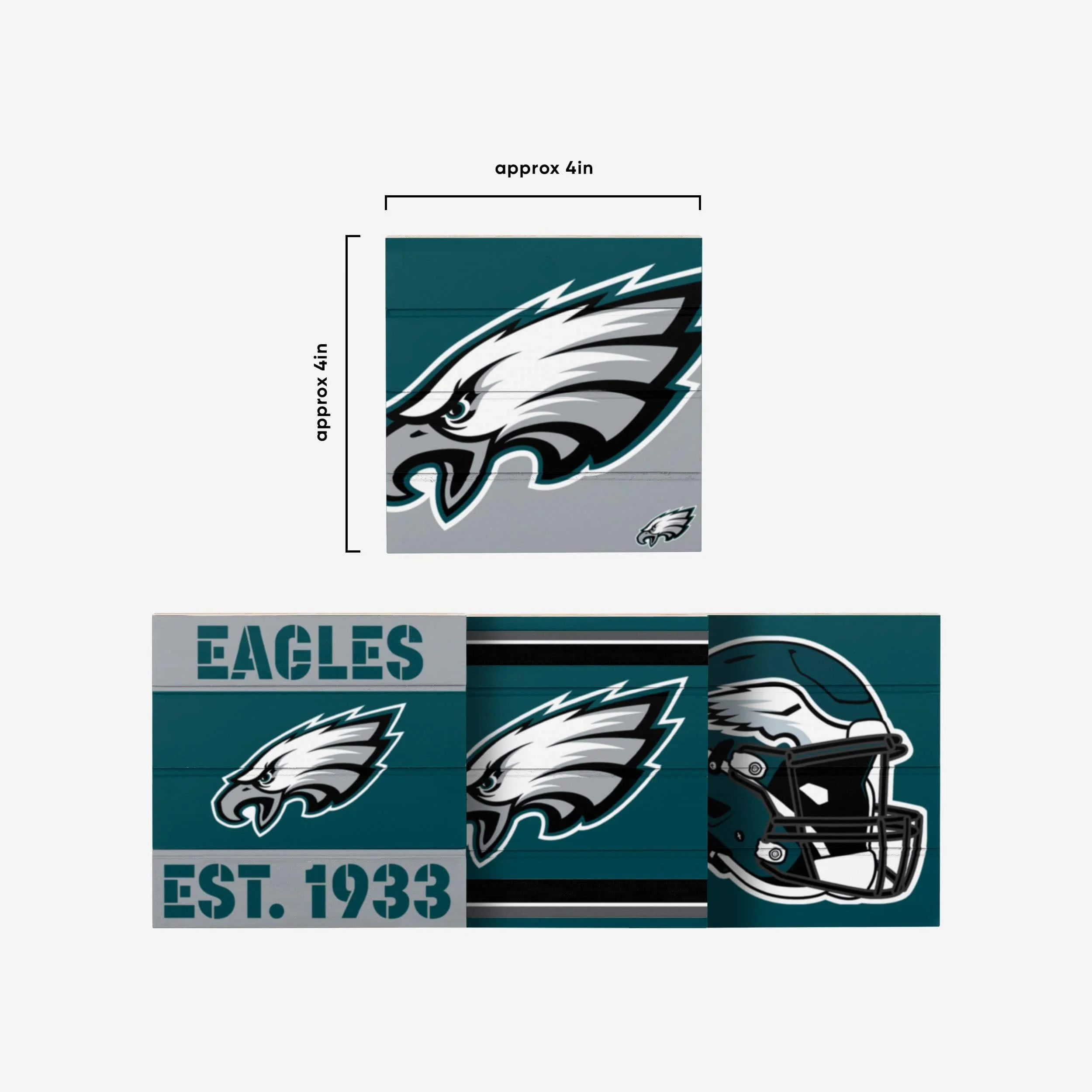Philadelphia Eagles 4 Pack Pallet Coaster Set - Image 5