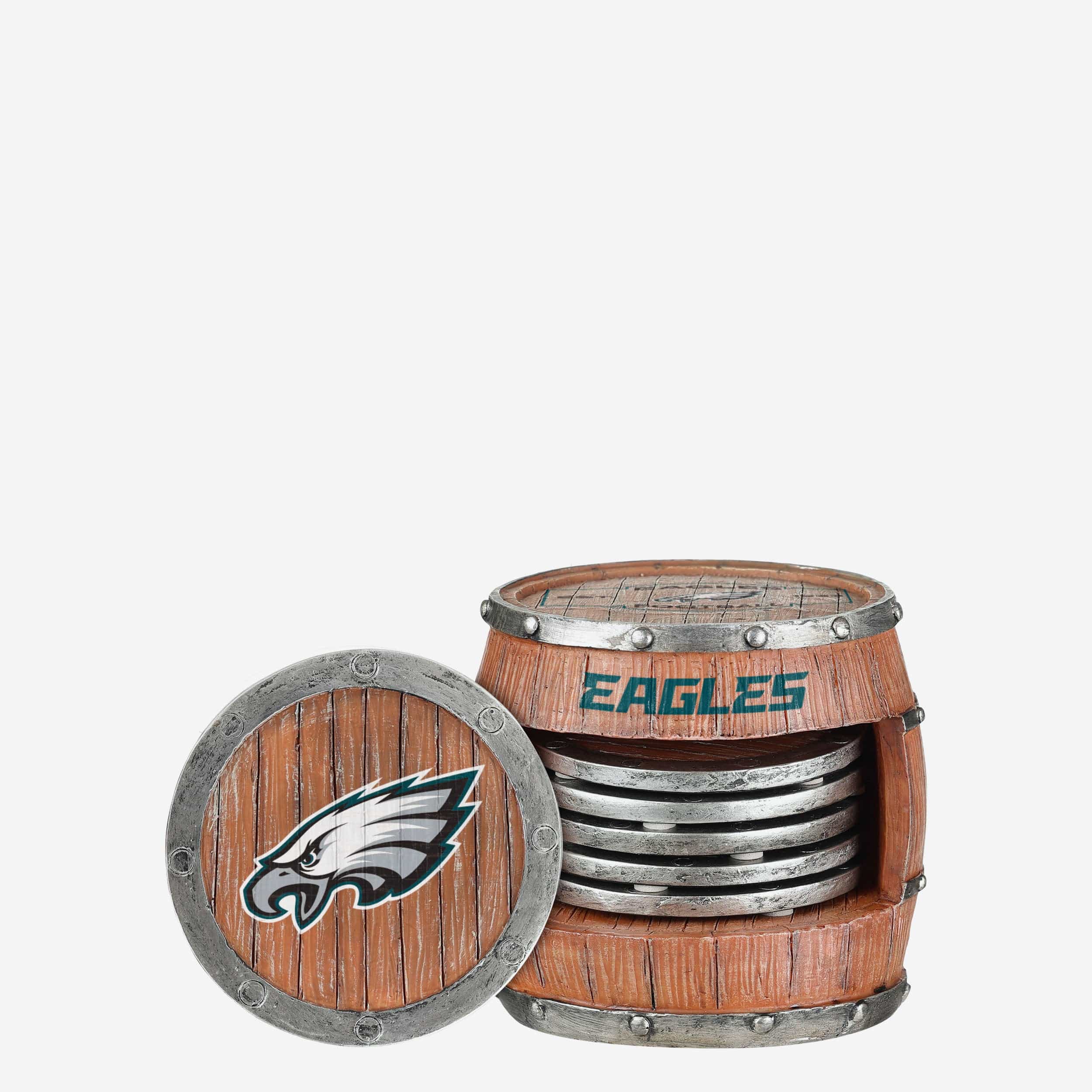 Philadelphia Eagles 5 Pack Barrel Coaster Set