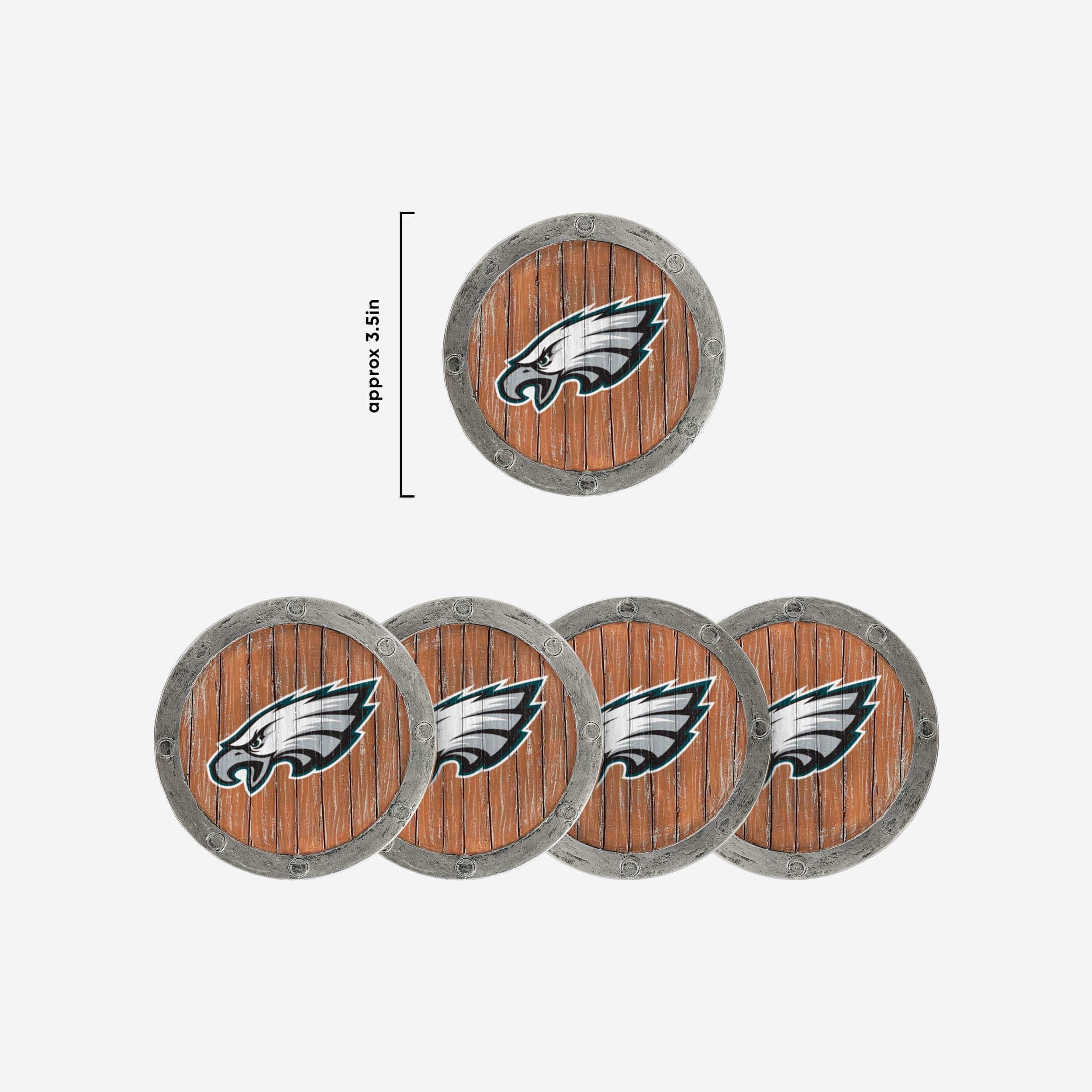 Philadelphia Eagles 5 Pack Barrel Coaster Set - Image 5