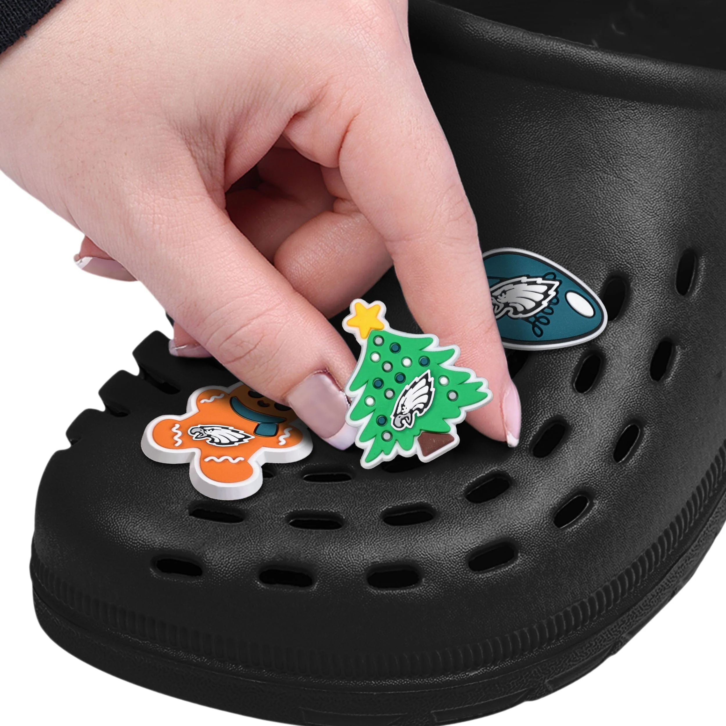 Philadelphia Eagles 6 Pack Holiday Team Clog Charms - Image 3