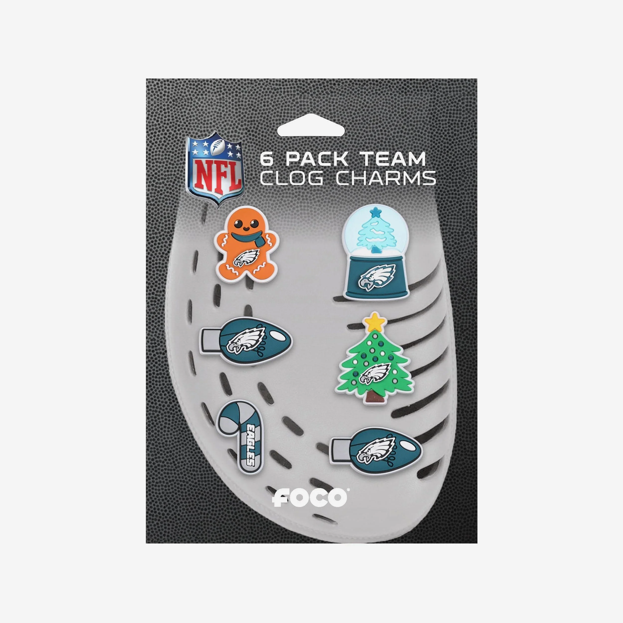Philadelphia Eagles 6 Pack Holiday Team Clog Charms - Image 5