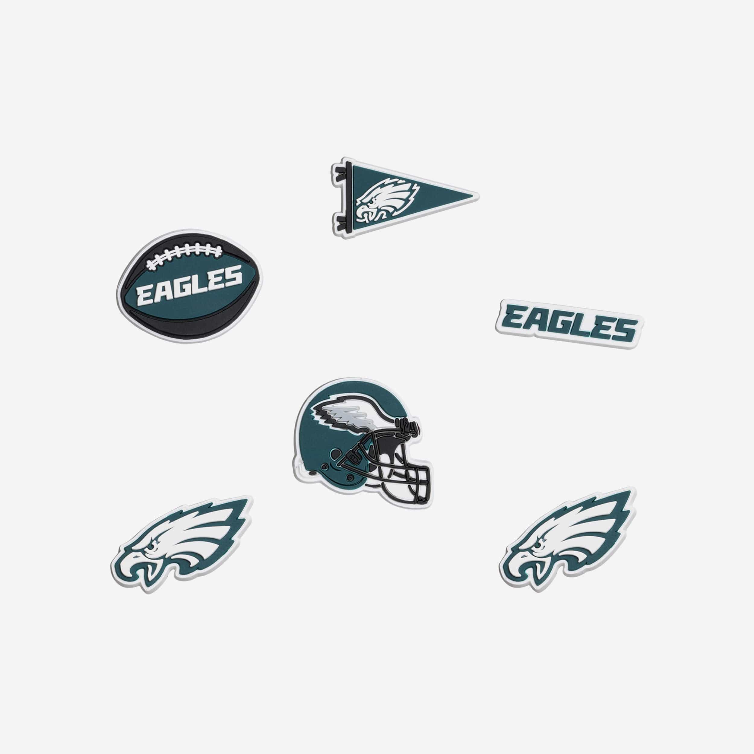 Philadelphia Eagles 6 Pack Team Clog Charms