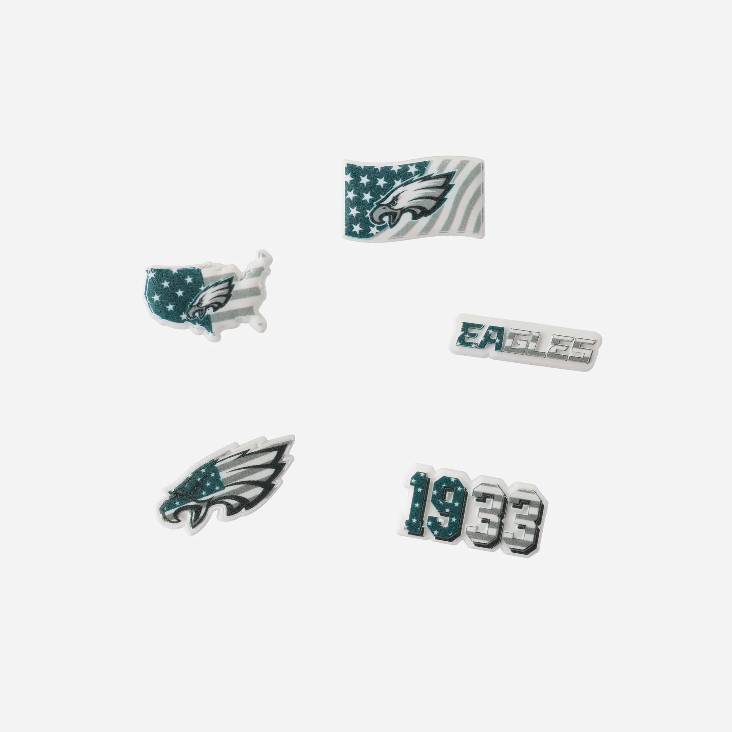 Philadelphia Eagles Americana 5 Pack Team Clog Charms