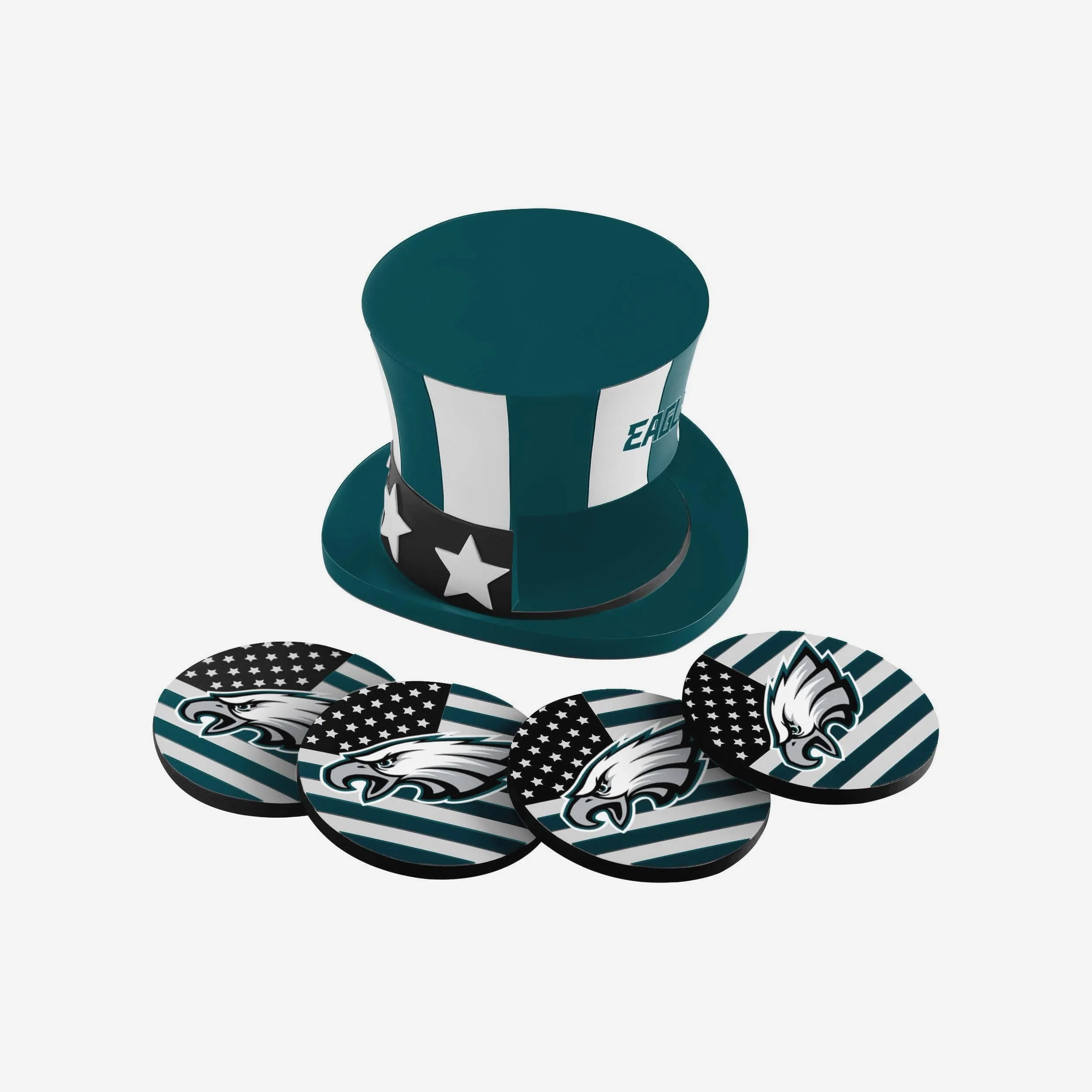 Philadelphia Eagles Americana Resin Coaster Set - Image 3