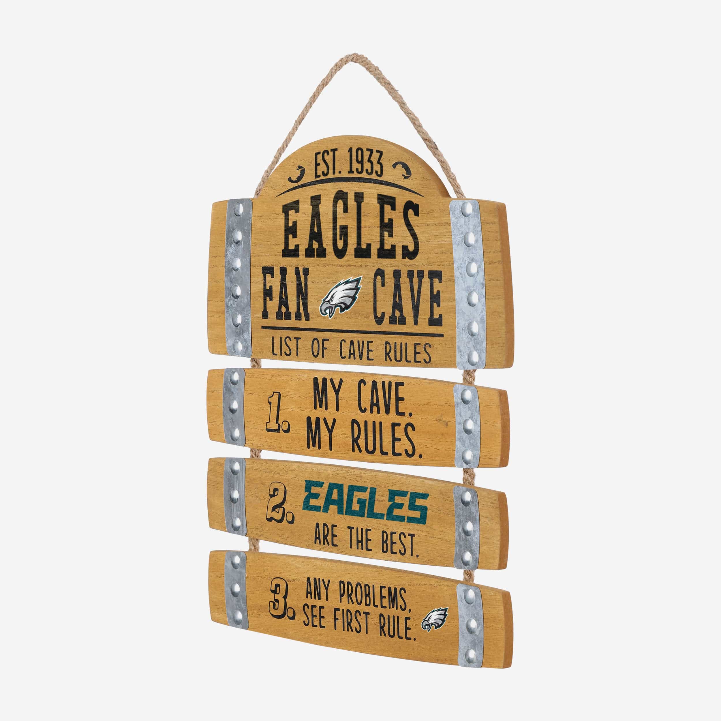 Philadelphia Eagles Barrel Slat Mancave Sign - Image 2