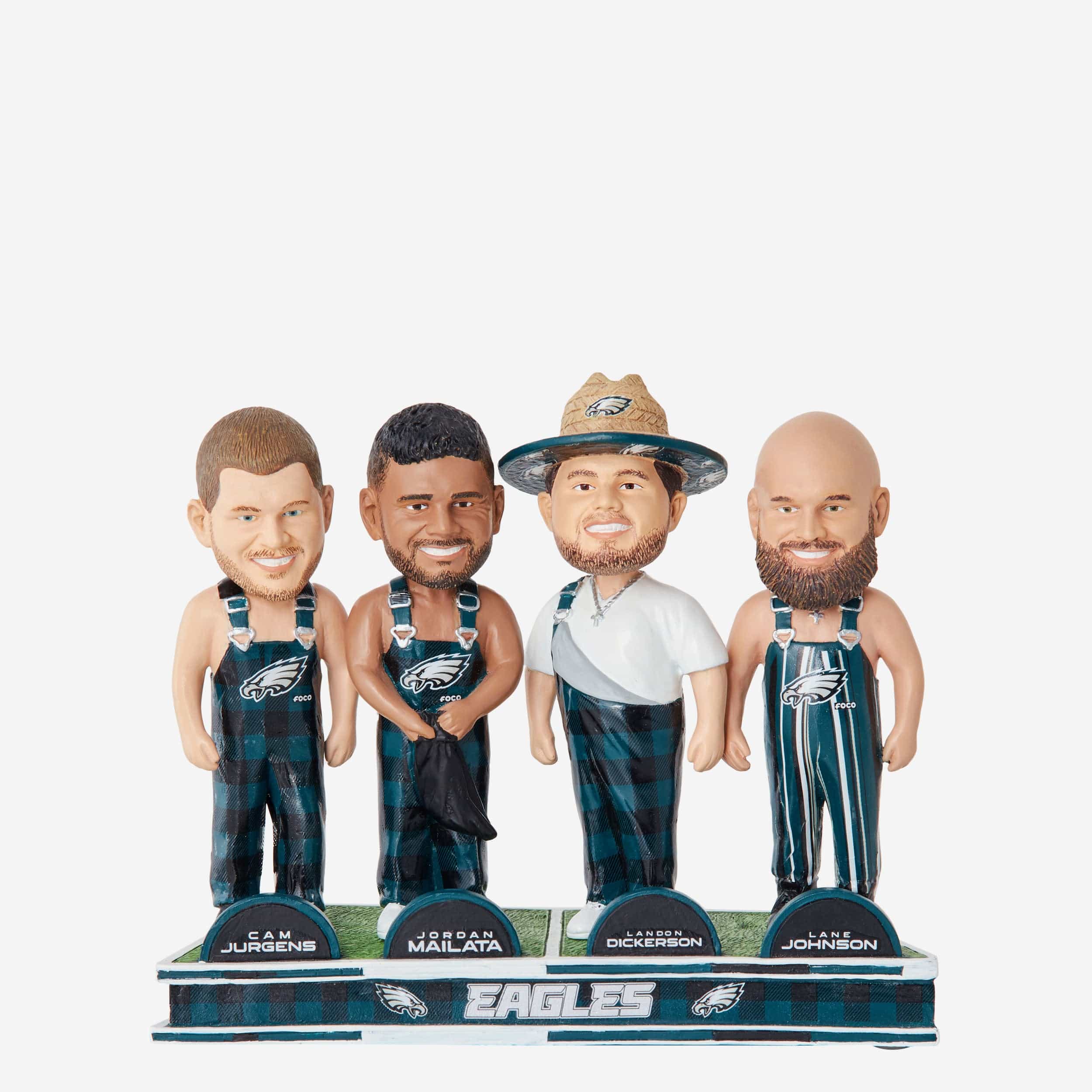 Philadelphia Eagles Bib Overalls Mini Bobblehead Scene