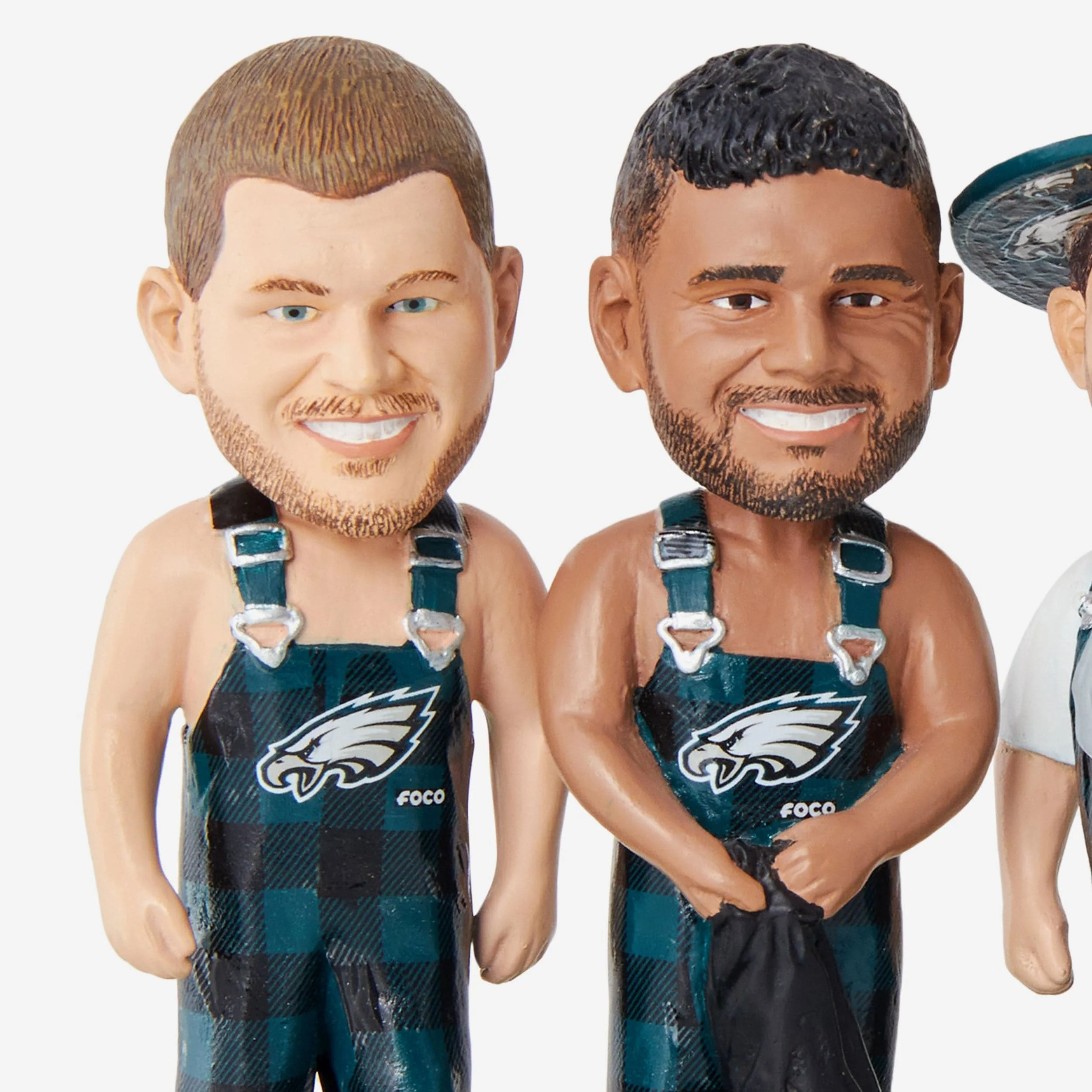 Philadelphia Eagles Bib Overalls Mini Bobblehead Scene - Image 2