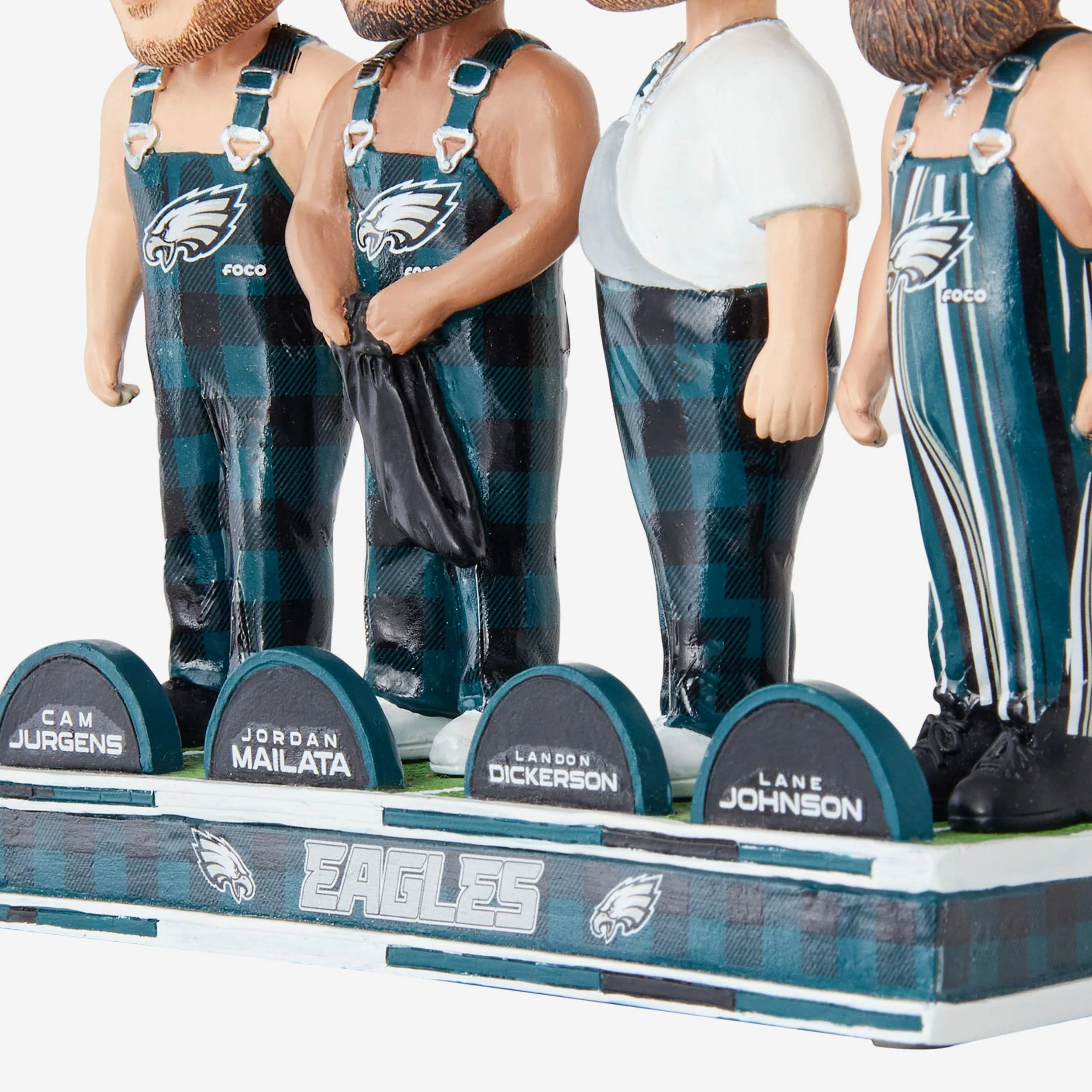 Philadelphia Eagles Bib Overalls Mini Bobblehead Scene - Image 4