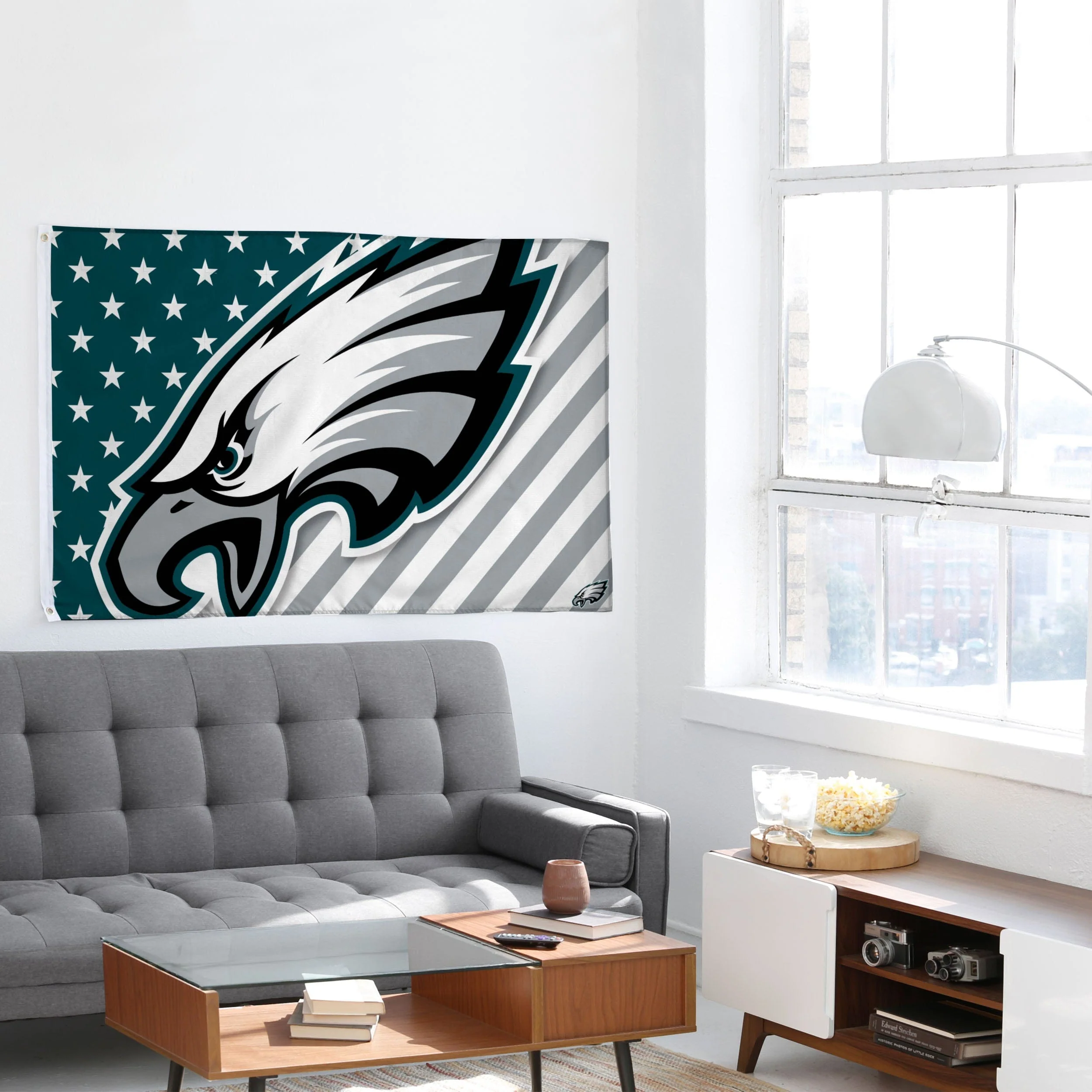 Philadelphia Eagles Big Logo Americana Horizontal Flag - Image 4