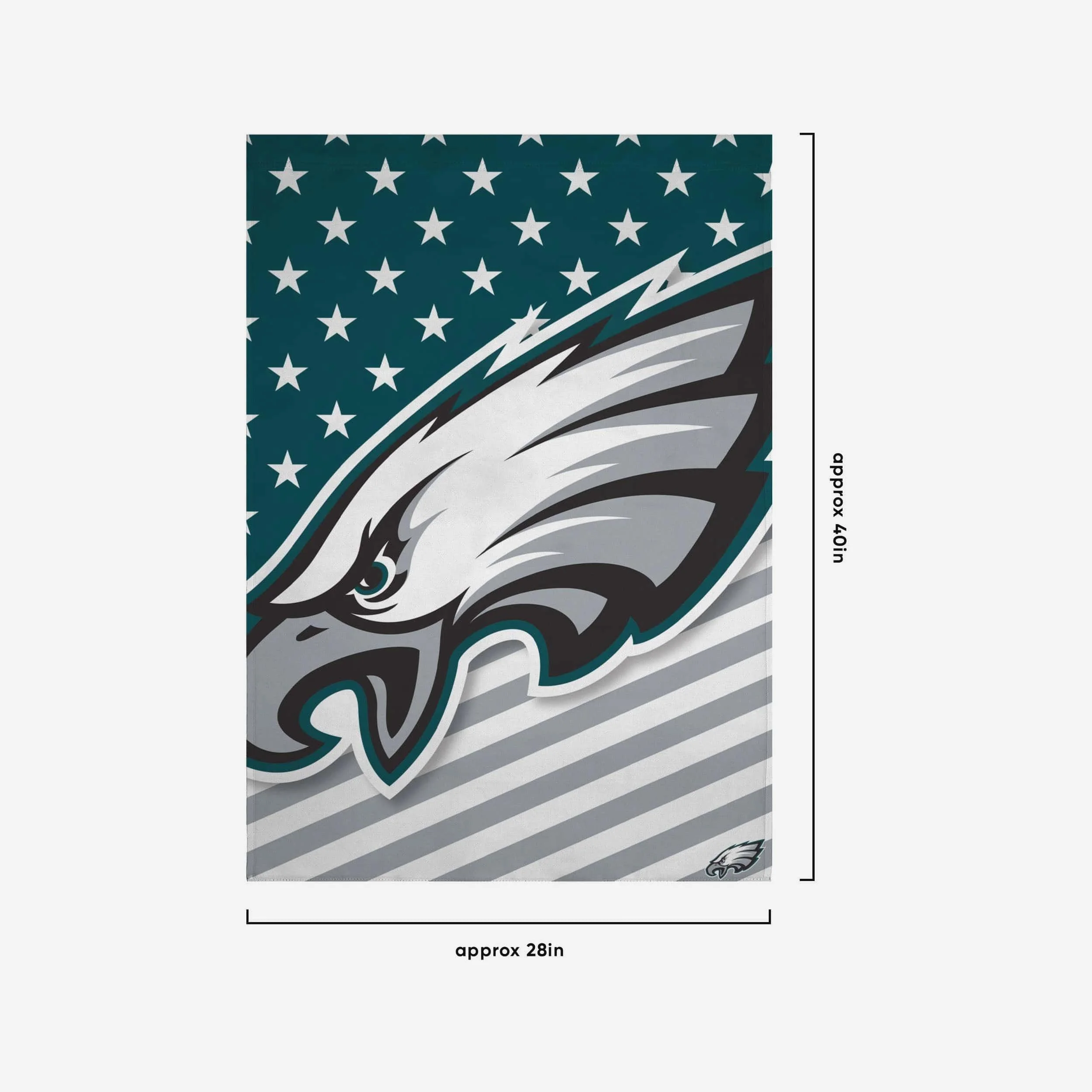 Philadelphia Eagles Big Logo Americana Vertical Flag - Image 3