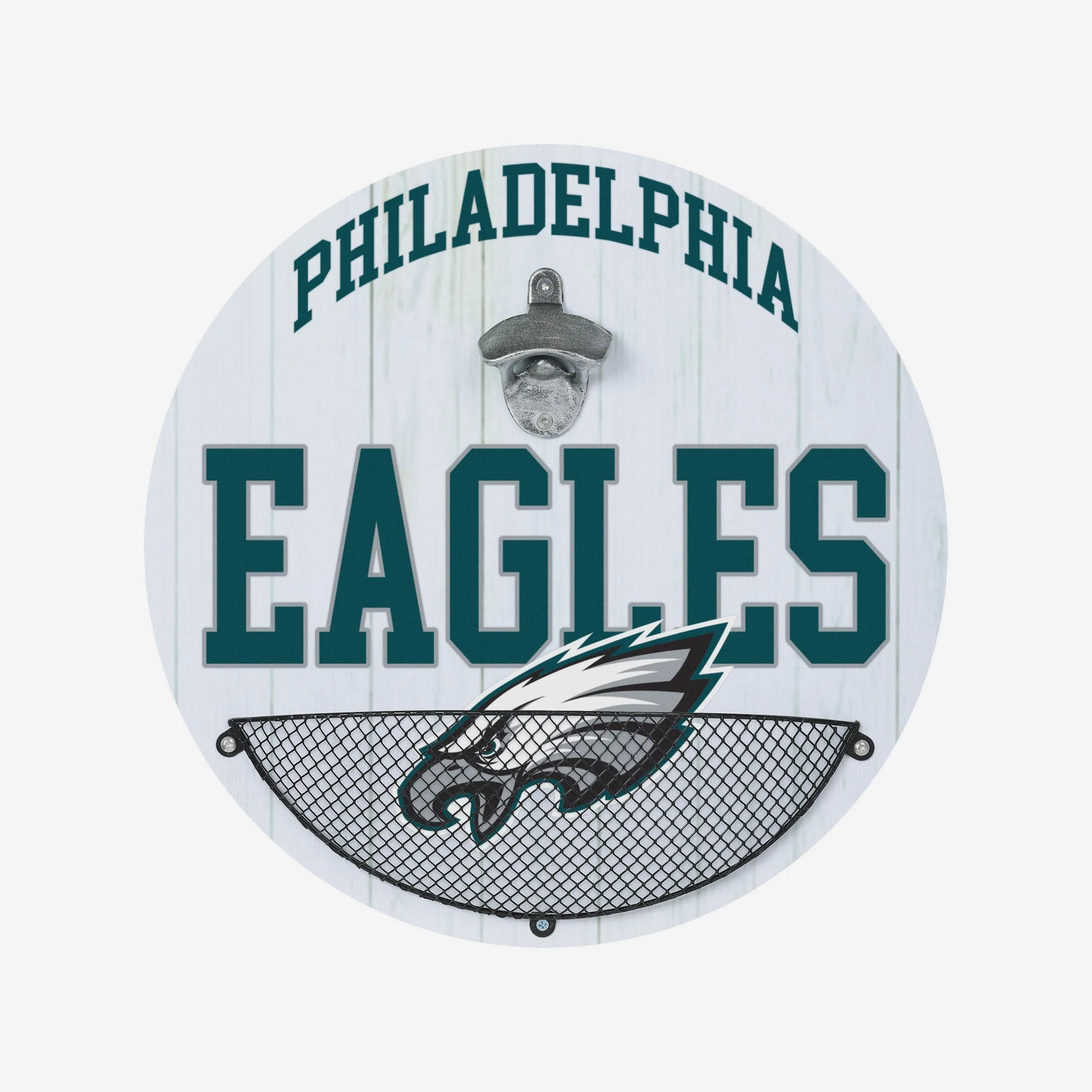 Philadelphia Eagles Bottle Opener Cap Catcher Wall Sign