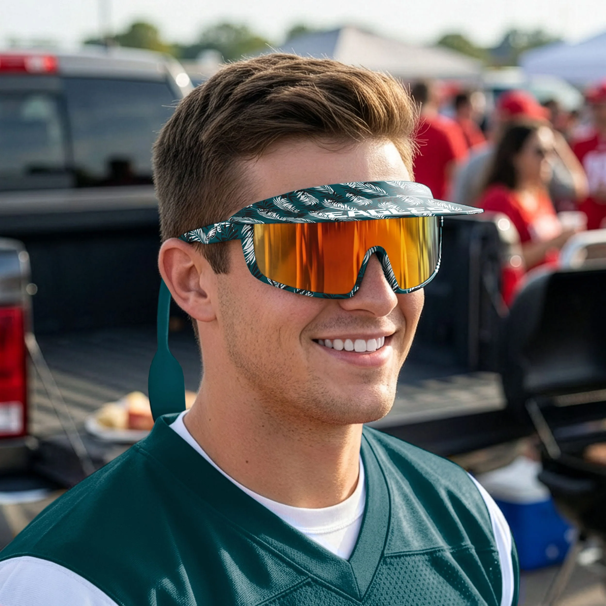 Philadelphia Eagles Floral Visor Sunglasses - Image 4