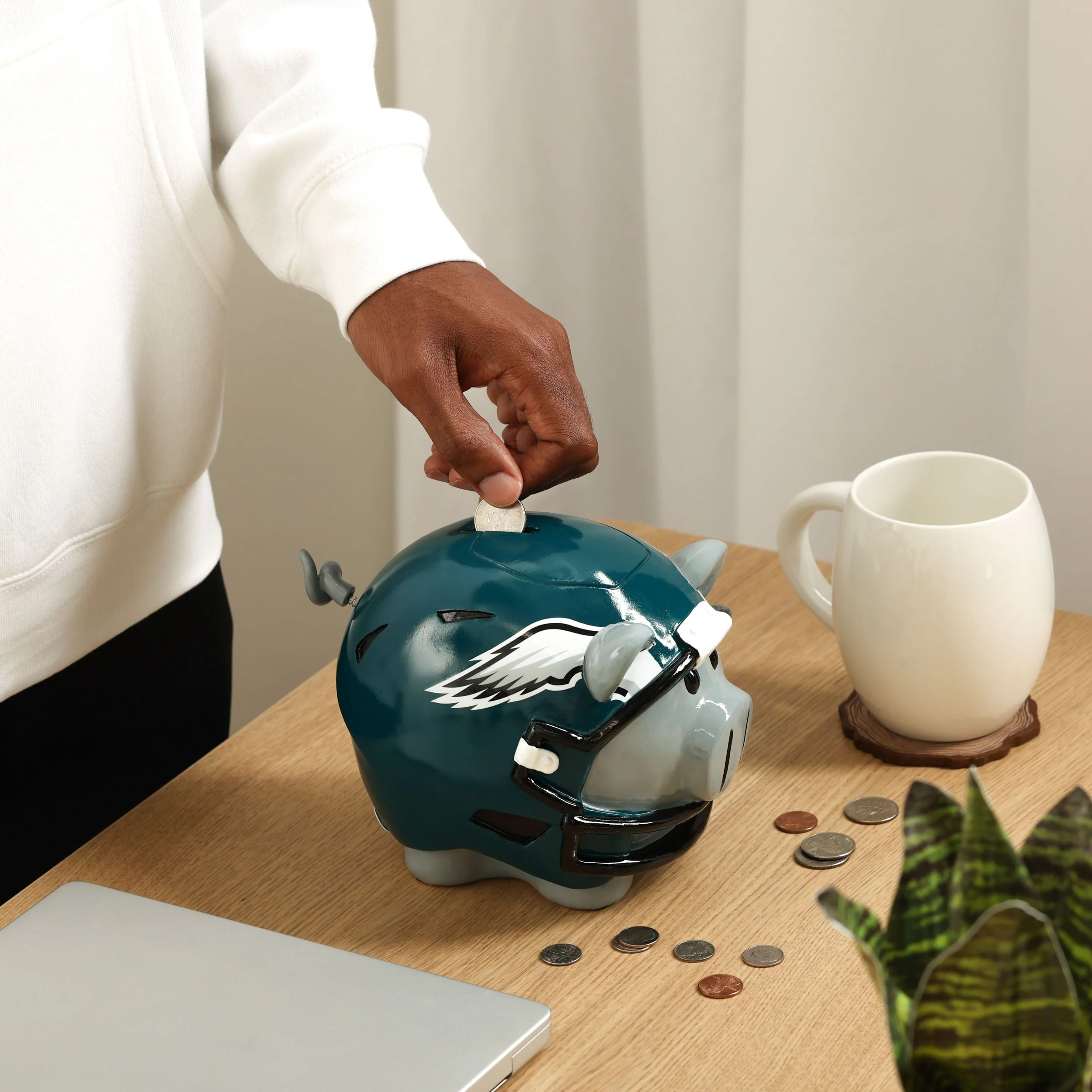 Philadelphia Eagles Helmet Piggy Bank - Image 2