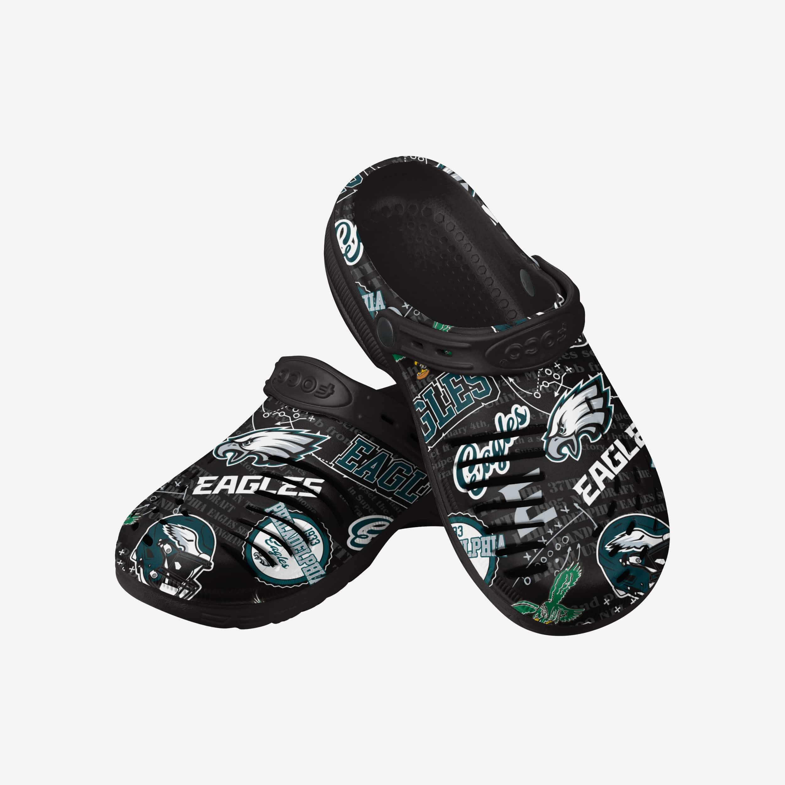 Philadelphia Eagles Historic Print Clog With Strap - Image 3
