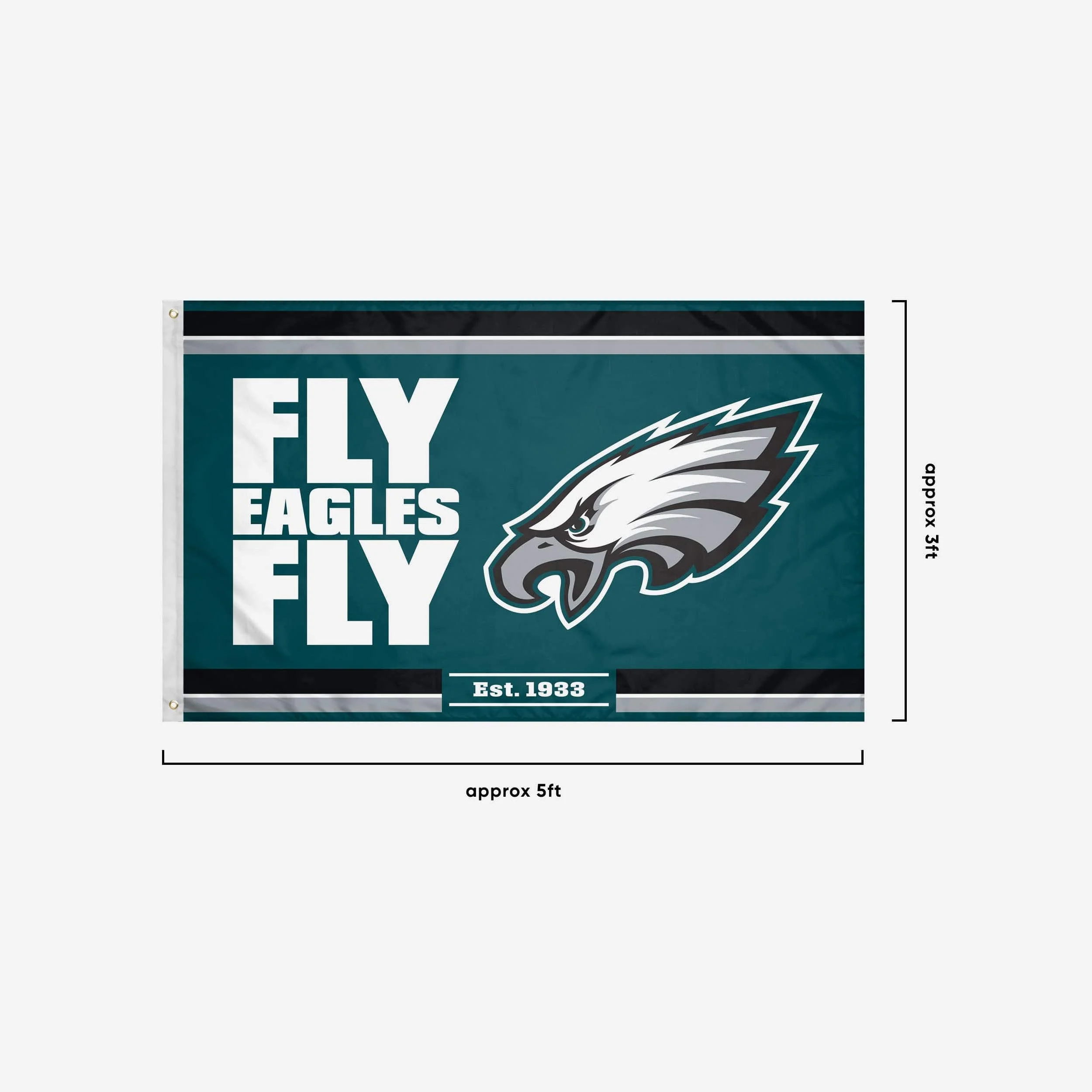 Philadelphia Eagles Horizontal Slogan Flag - Image 3