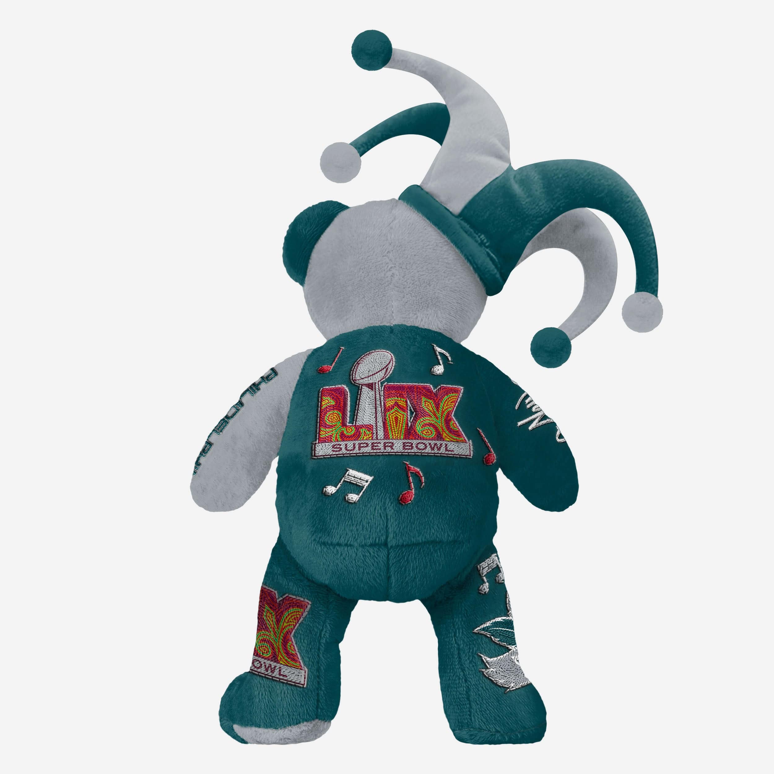 Philadelphia Eagles Jester NFC Super Bowl LIX Bound Team Beans Embroidered Bear - Image 2