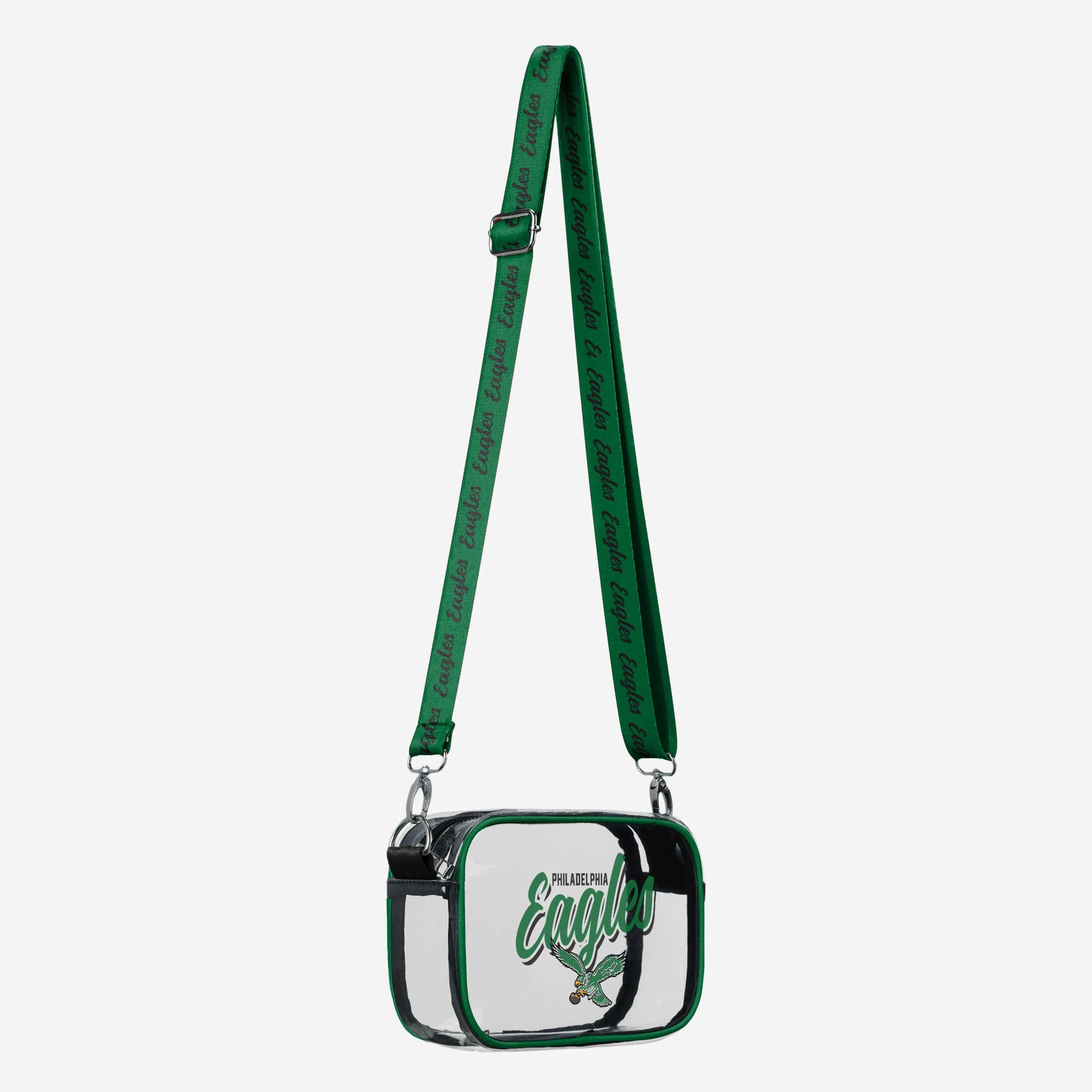 Philadelphia Eagles Kelly Green Monty Script Clear Crossbody Bag - Image 2