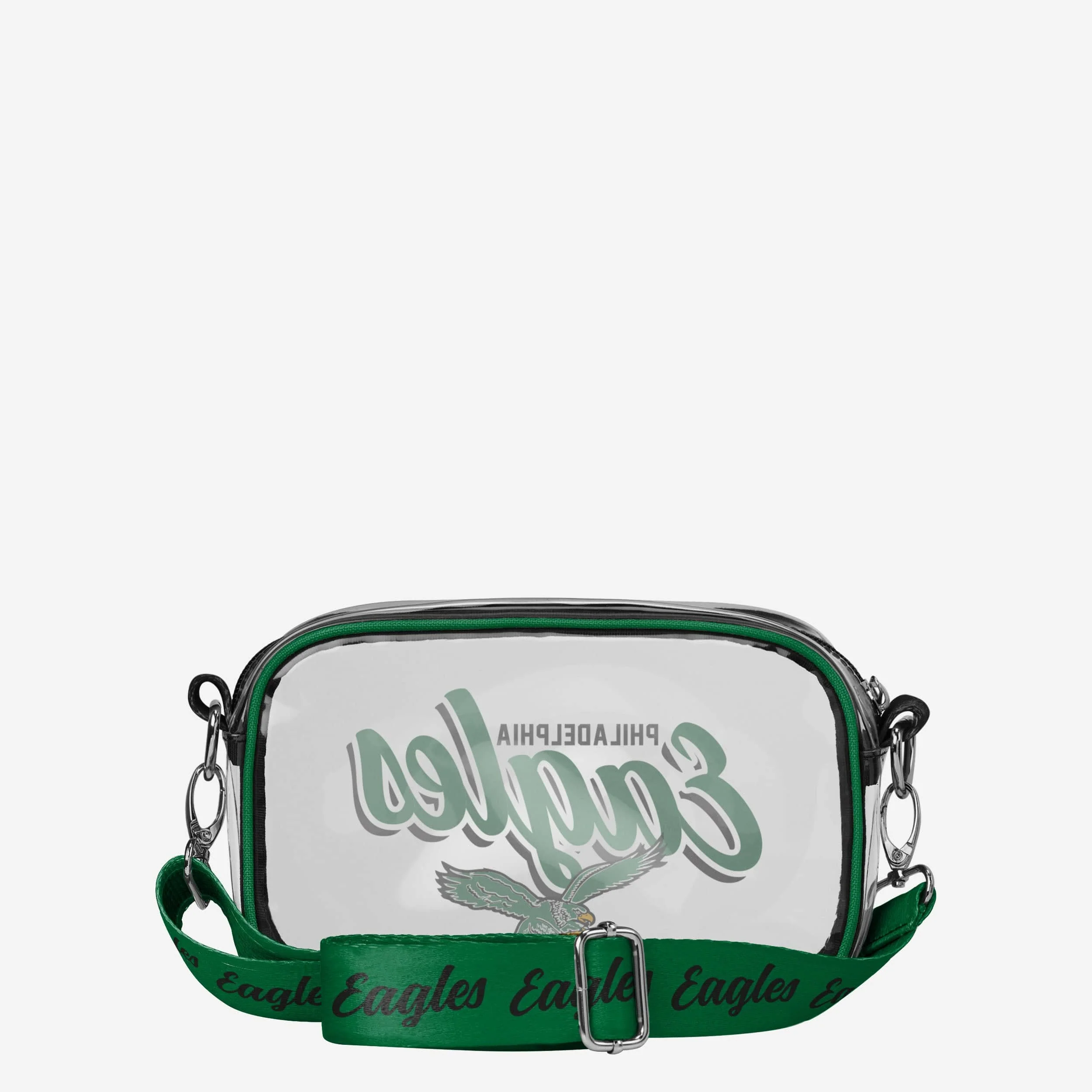 Philadelphia Eagles Kelly Green Monty Script Clear Crossbody Bag - Image 5