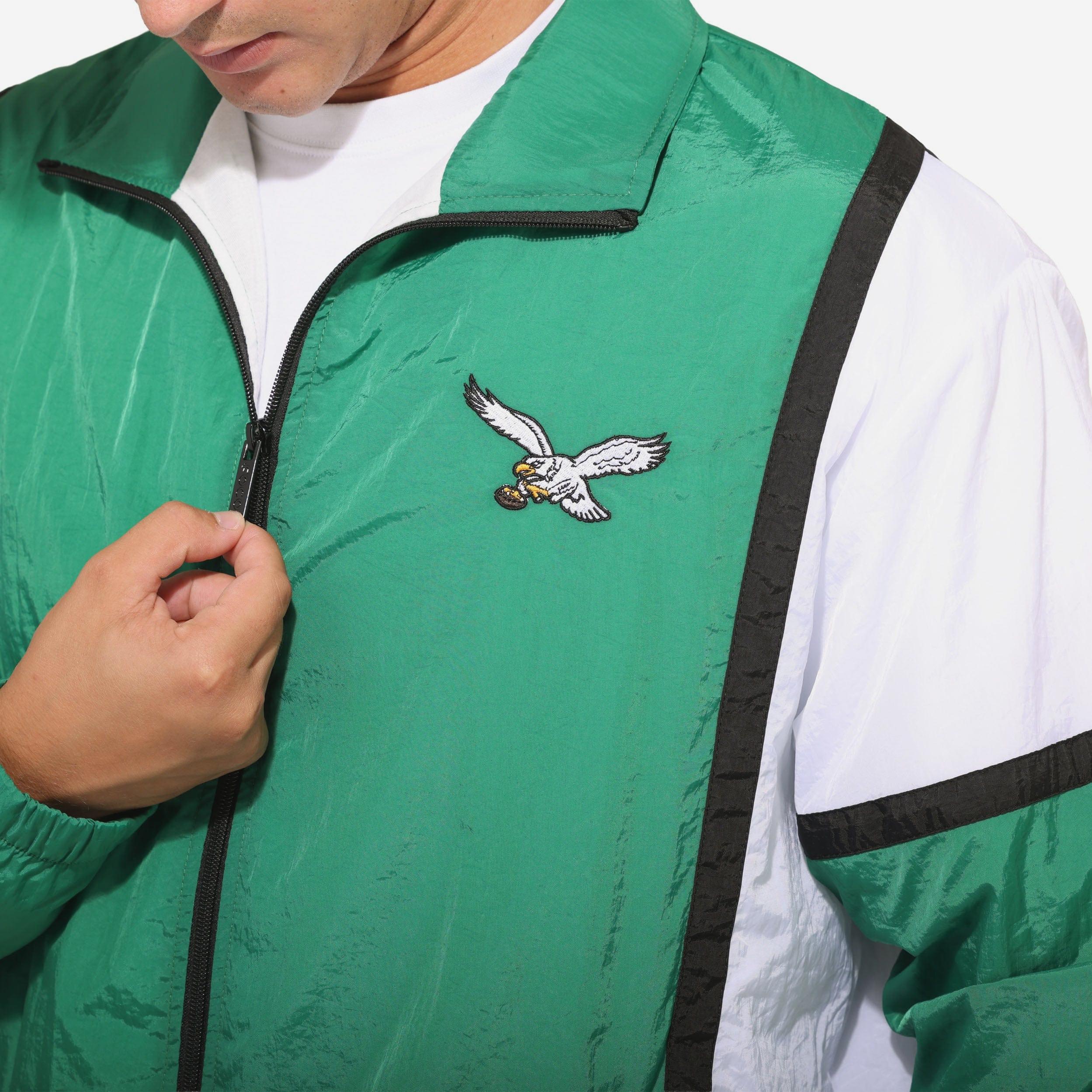 Philadelphia Eagles Kelly Green Nylon Crinkle Gameday Jacket - Image 3