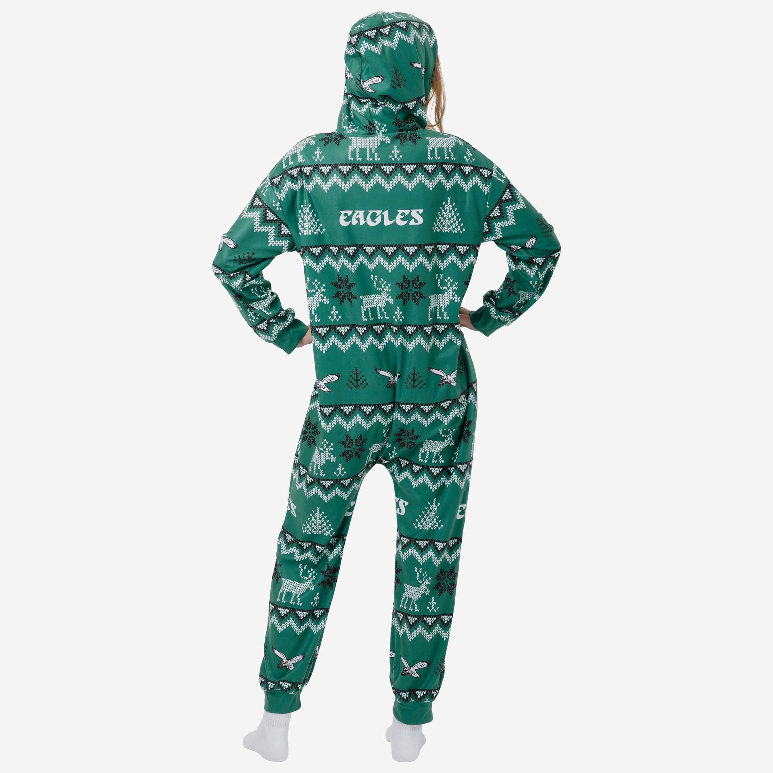 Philadelphia Eagles Kelly Green Ugly One Piece Pajamas - Image 2
