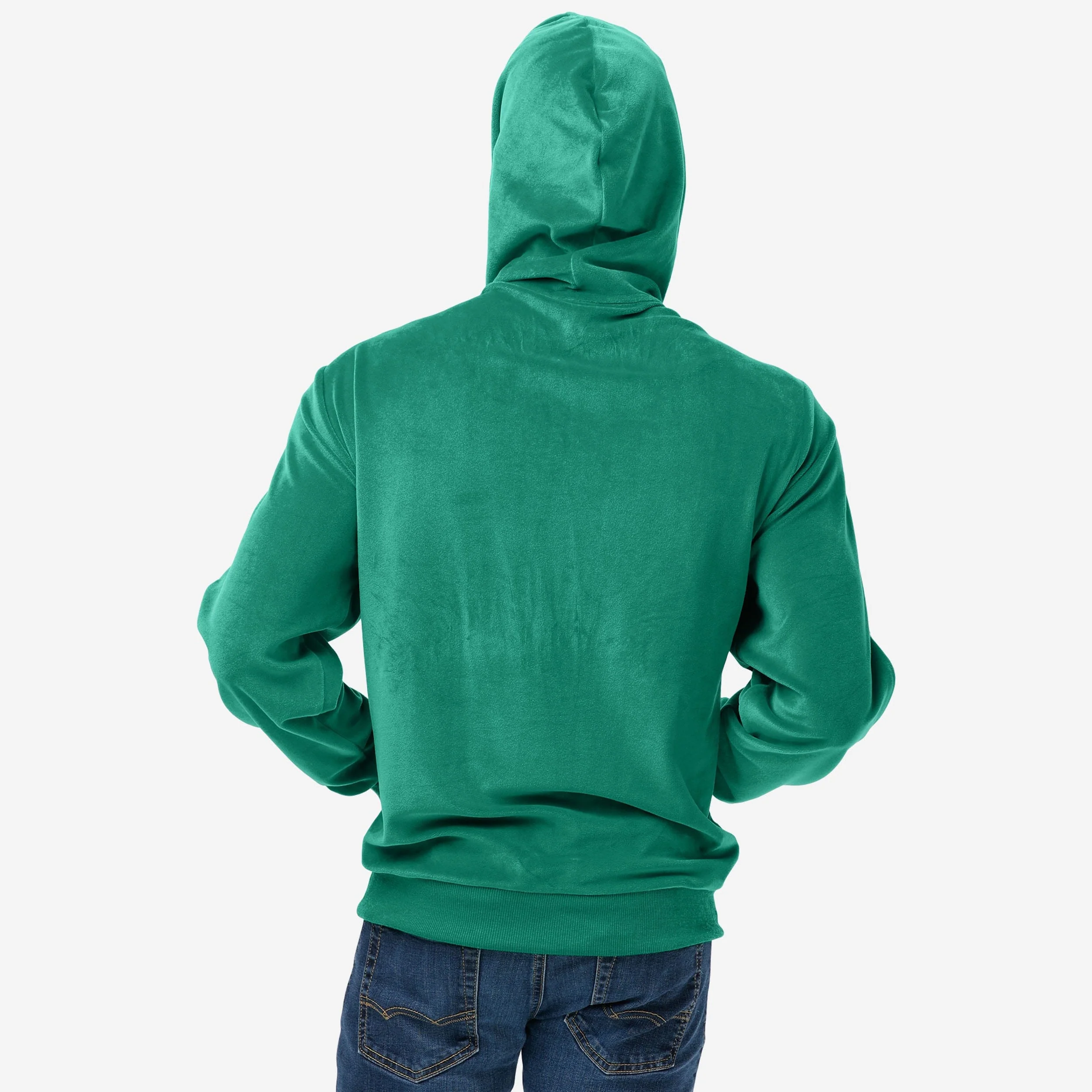 Philadelphia Eagles Kelly Green Velour Hooded Sweatshirt - Image 2