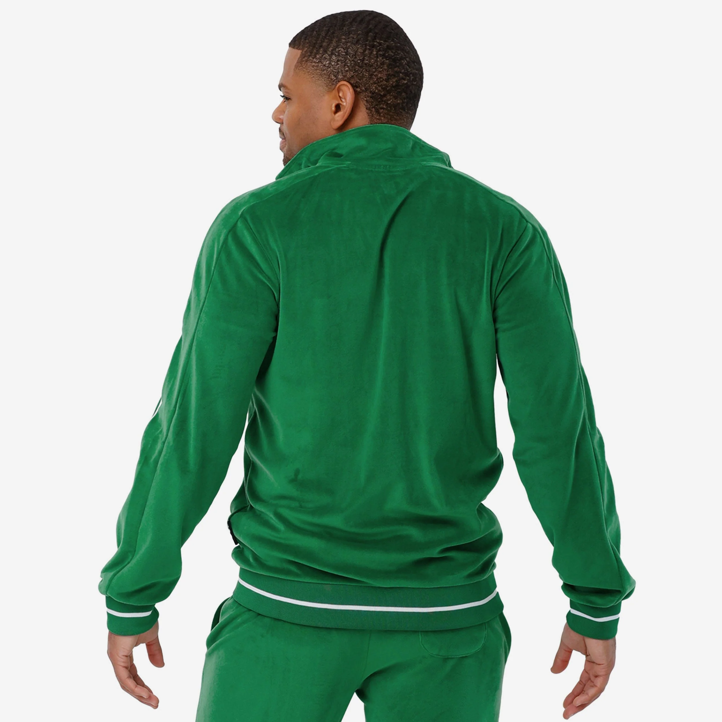 Philadelphia Eagles Kelly Green Velour Zip Up Top - Image 2