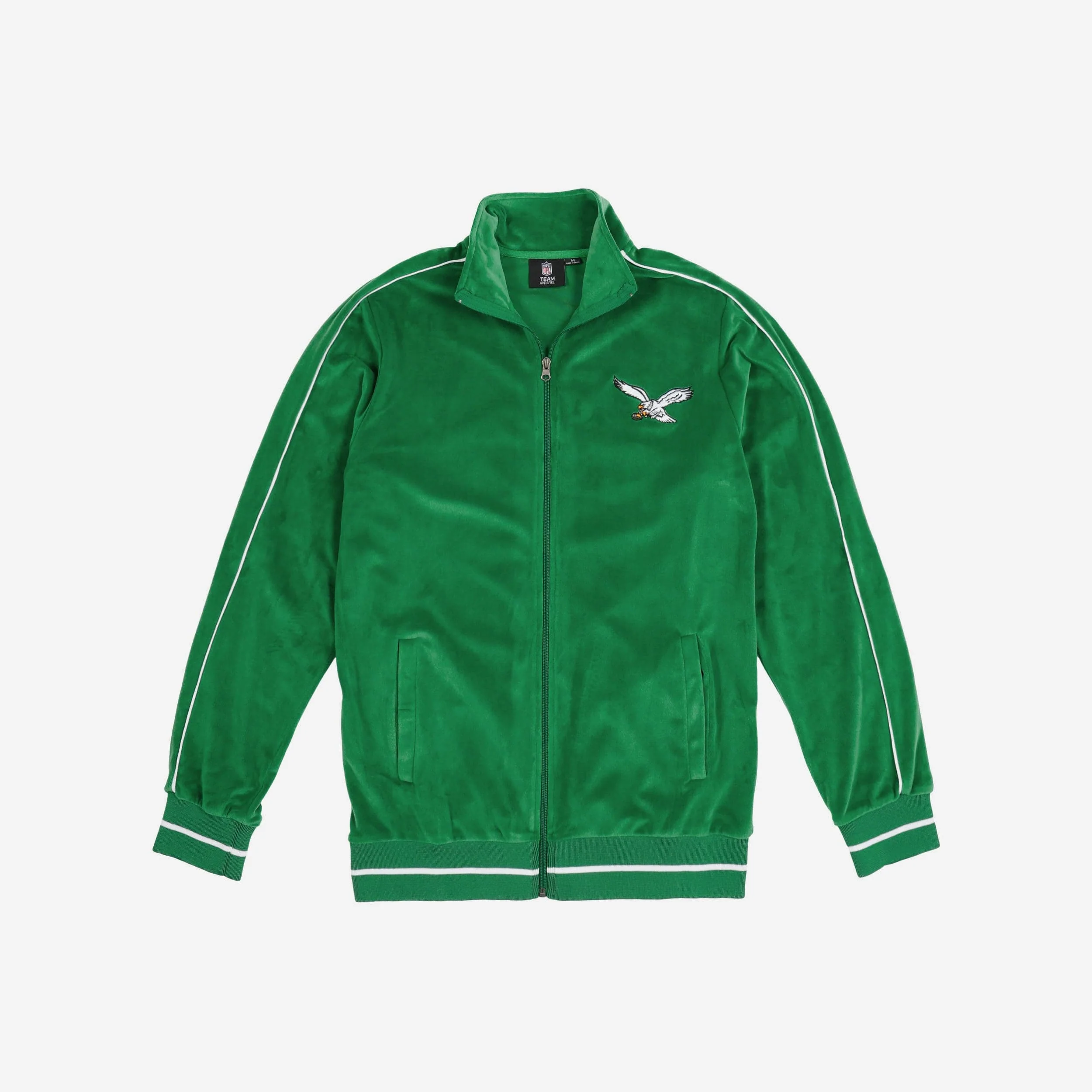 Philadelphia Eagles Kelly Green Velour Zip Up Top - Image 6