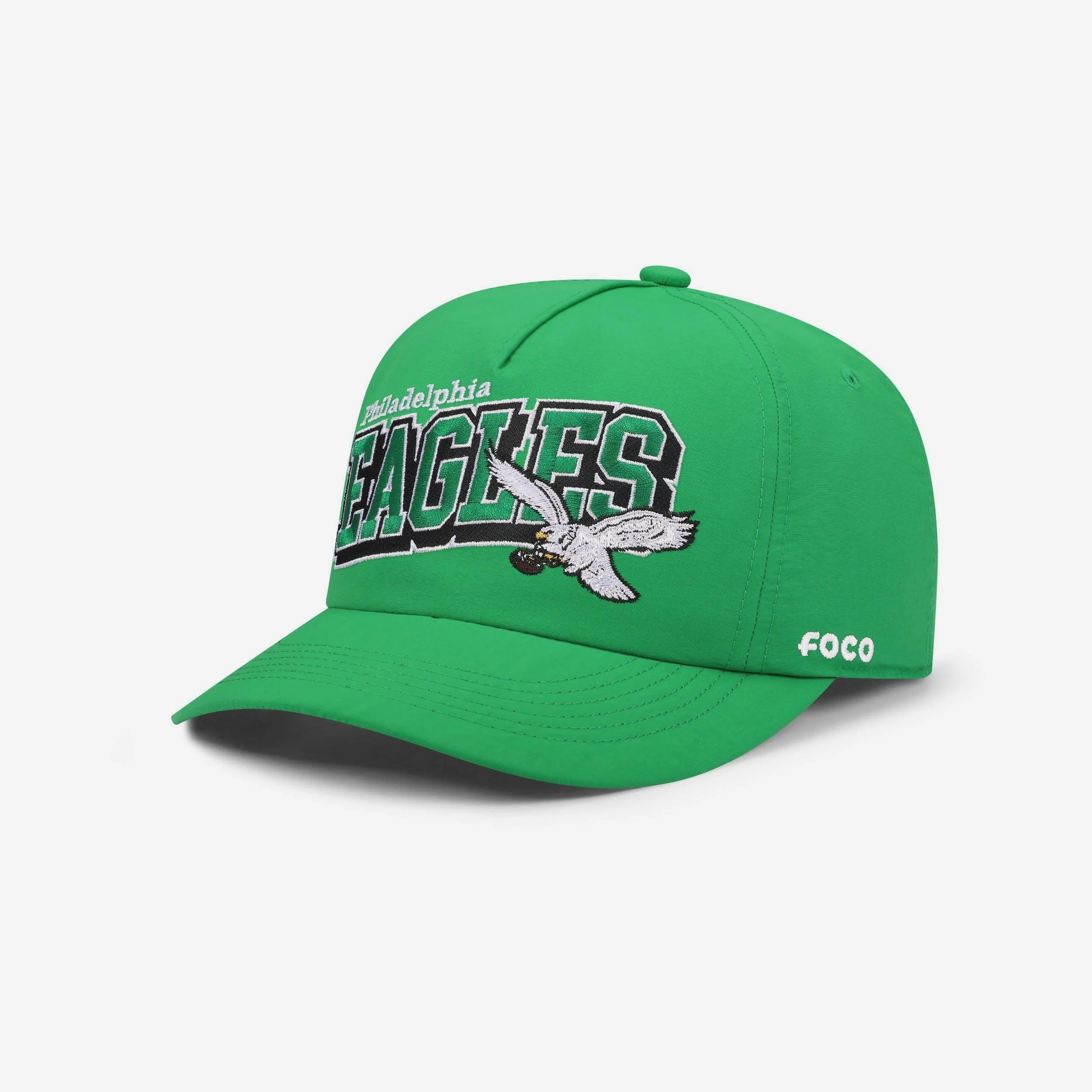 Philadelphia Eagles Kelly Green Wavy Wordmark Poly Marquee RF Cap