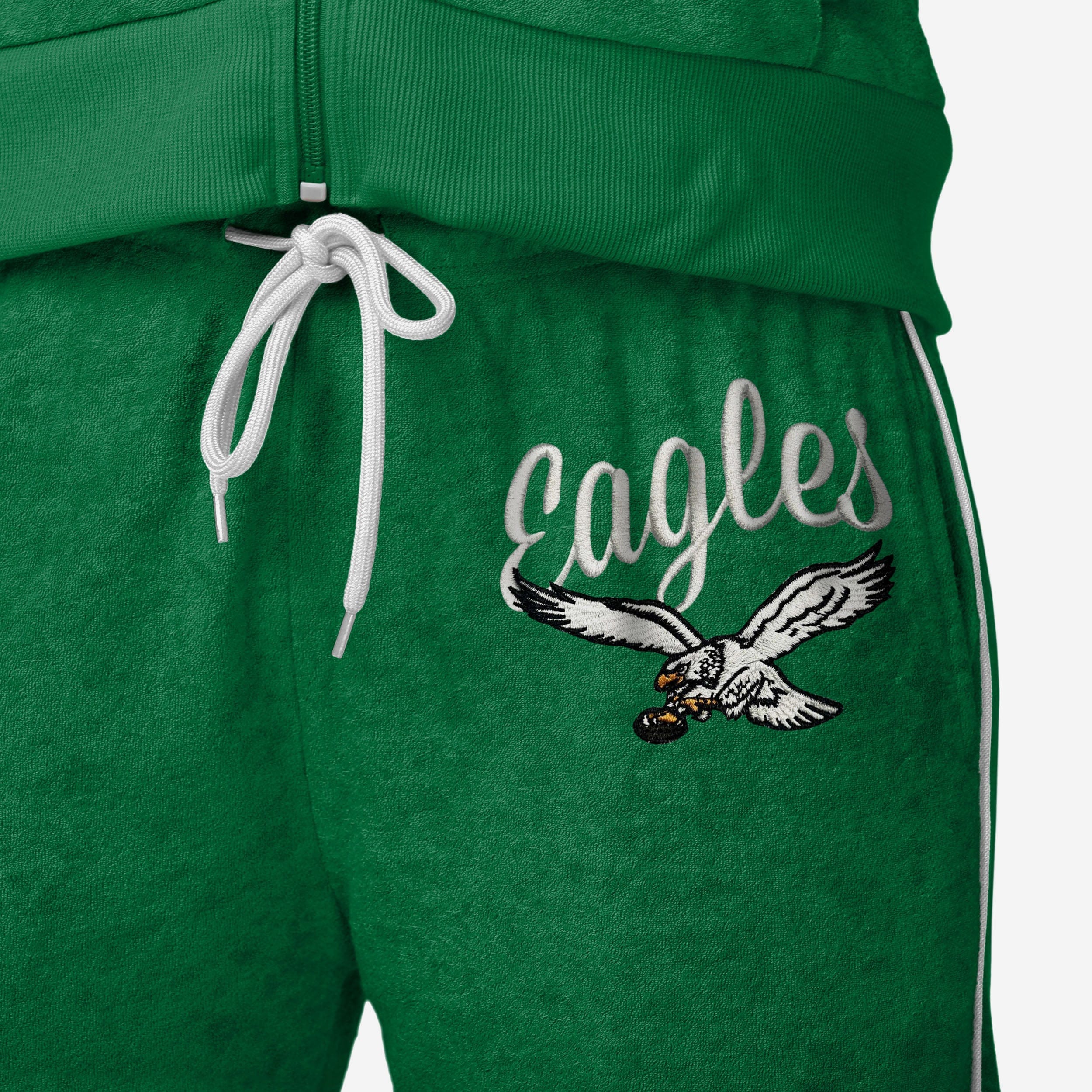 Philadelphia Eagles Kelly Green Womens Terry Knit Joggers - Image 3