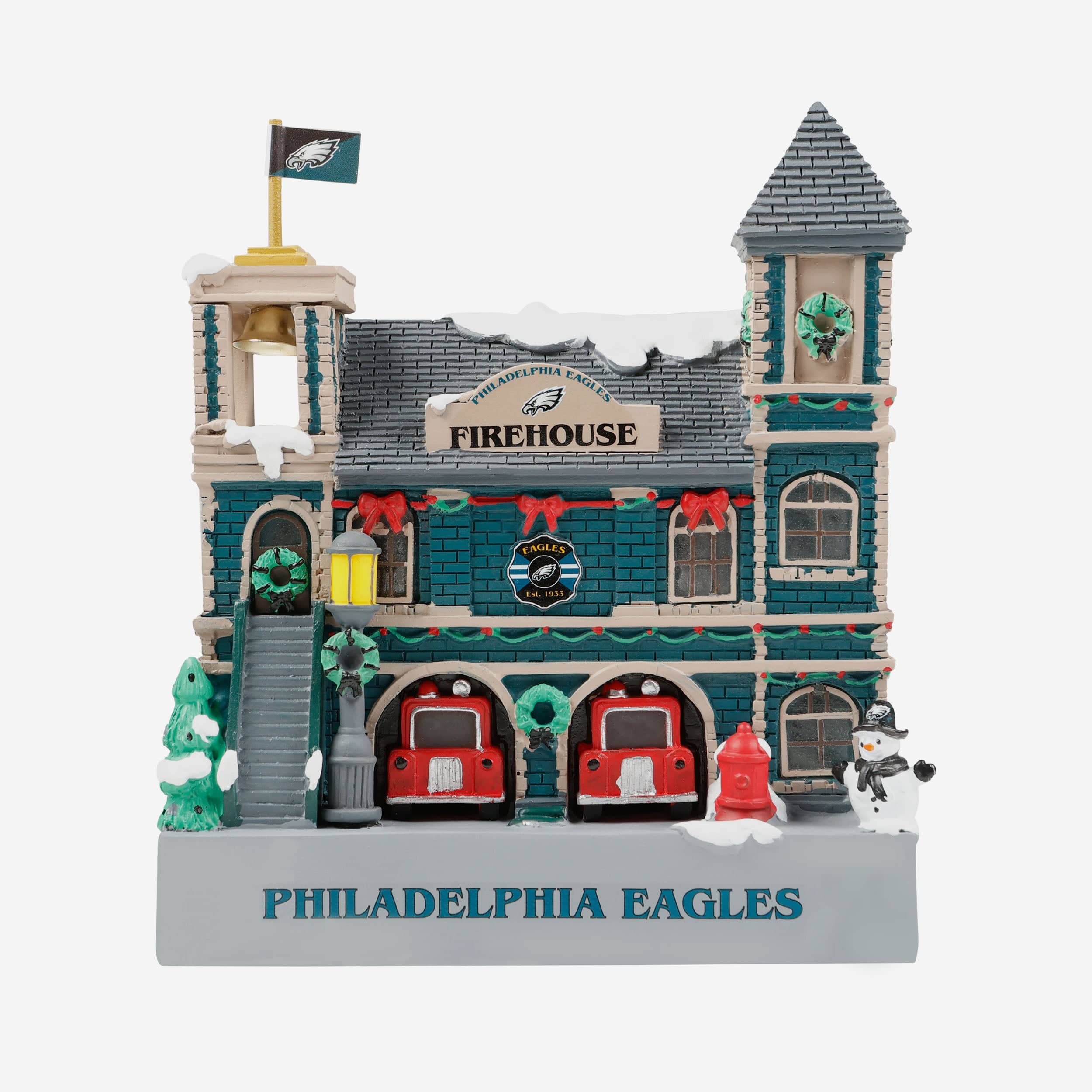 Philadelphia Eagles Light Up Resin Team Firehouse