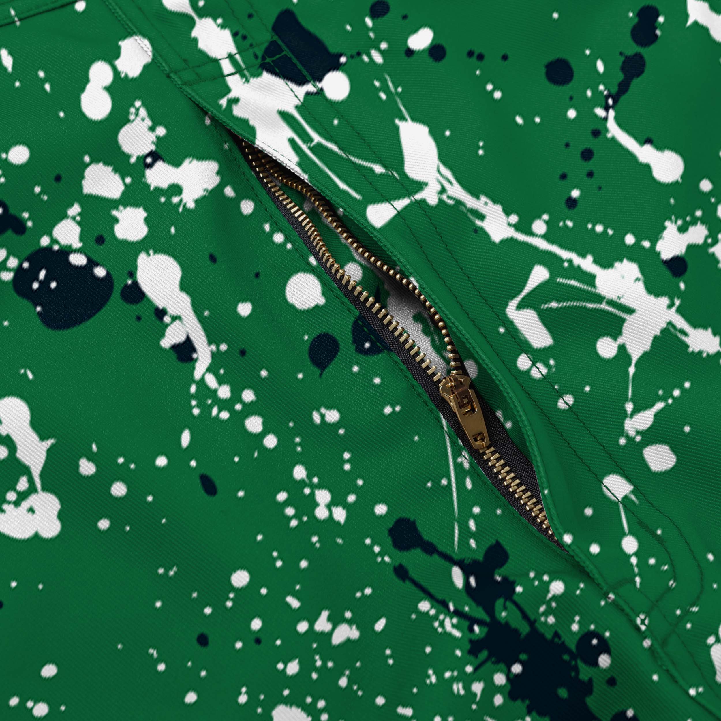 Philadelphia Eagles Mens Kelly Green Paint Splatter Bib Overalls - Image 6