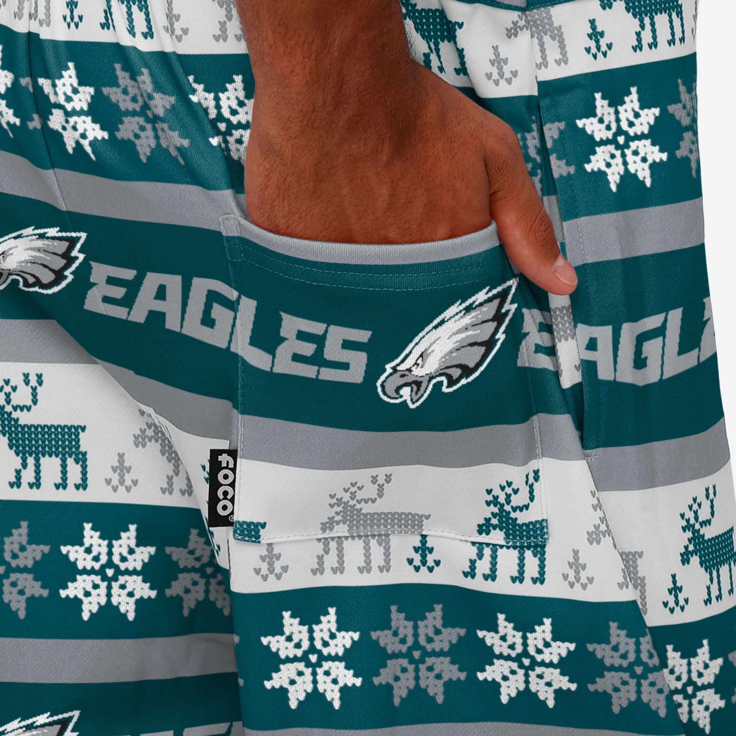 Philadelphia Eagles Mens Ugly Home Gating Bib Overalls - Image 6