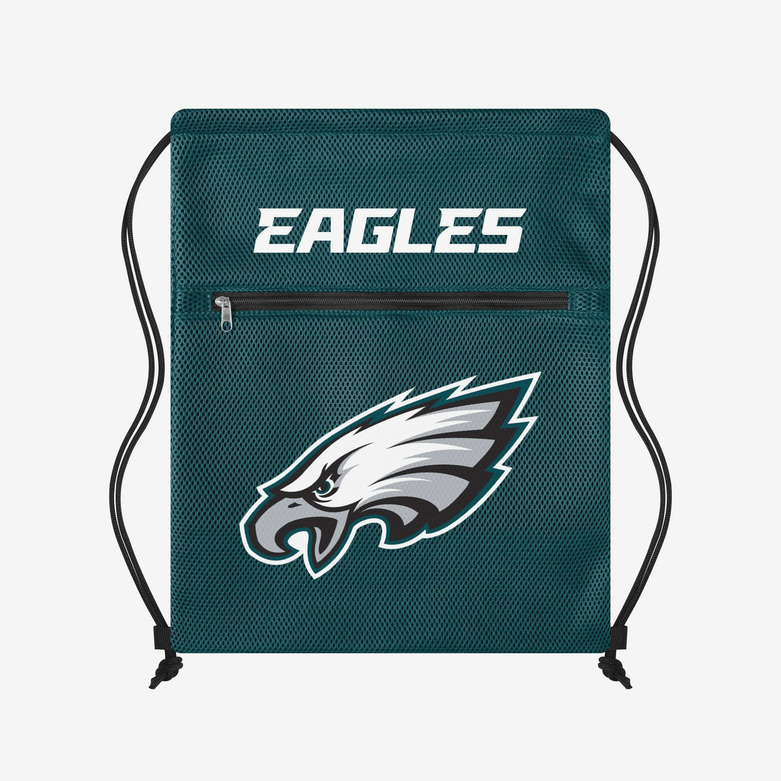 Philadelphia Eagles Mesh Pocket Drawstring Backpack - Image 2