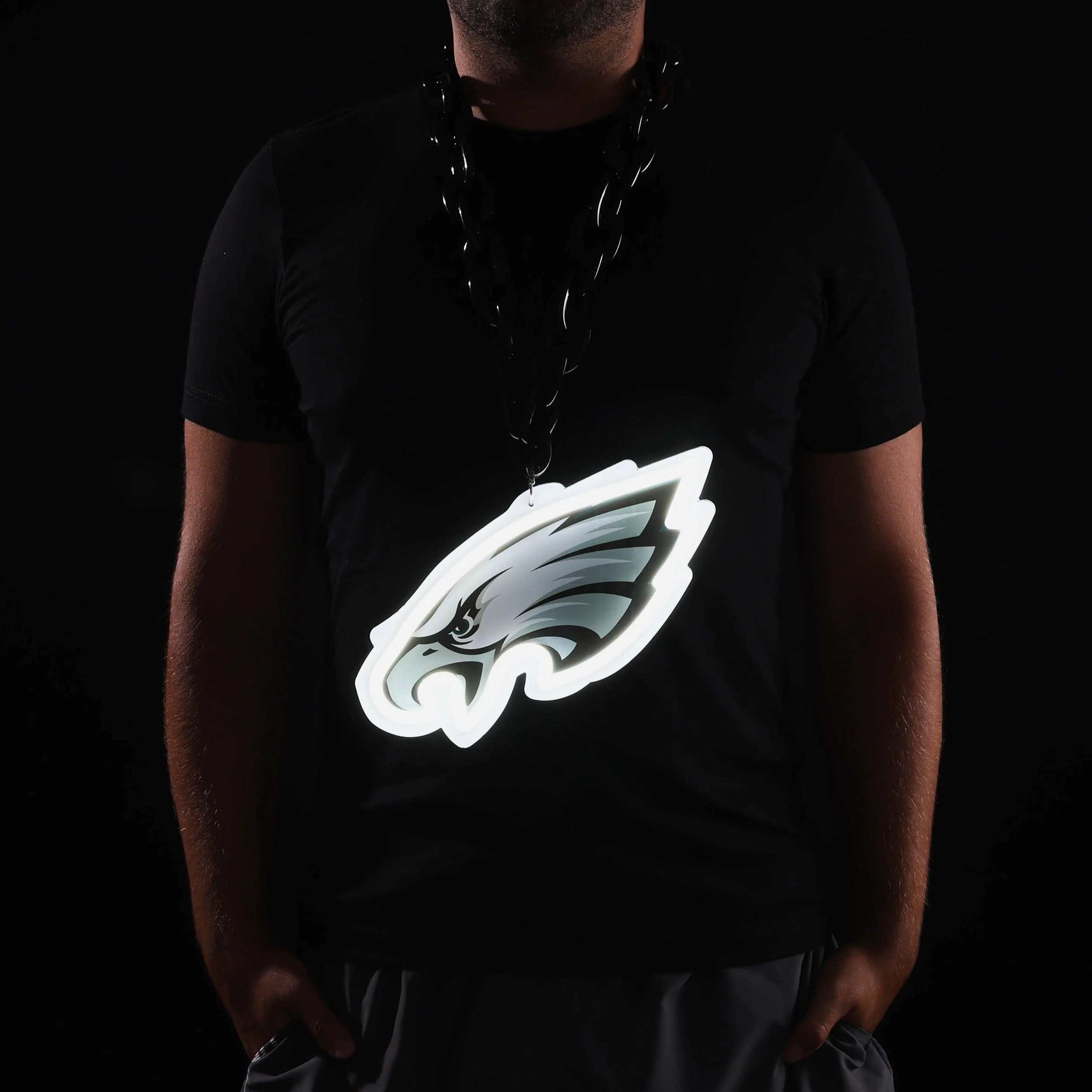 Philadelphia Eagles Neon Light Up Big Logo Chain - Image 3