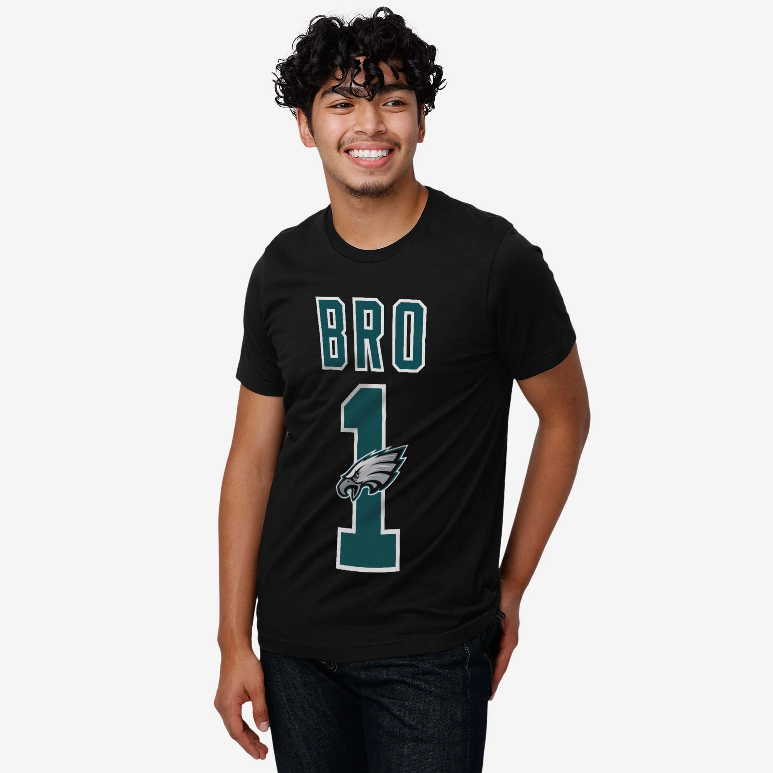 Philadelphia Eagles Number 1 Bro T-Shirt - Image 2
