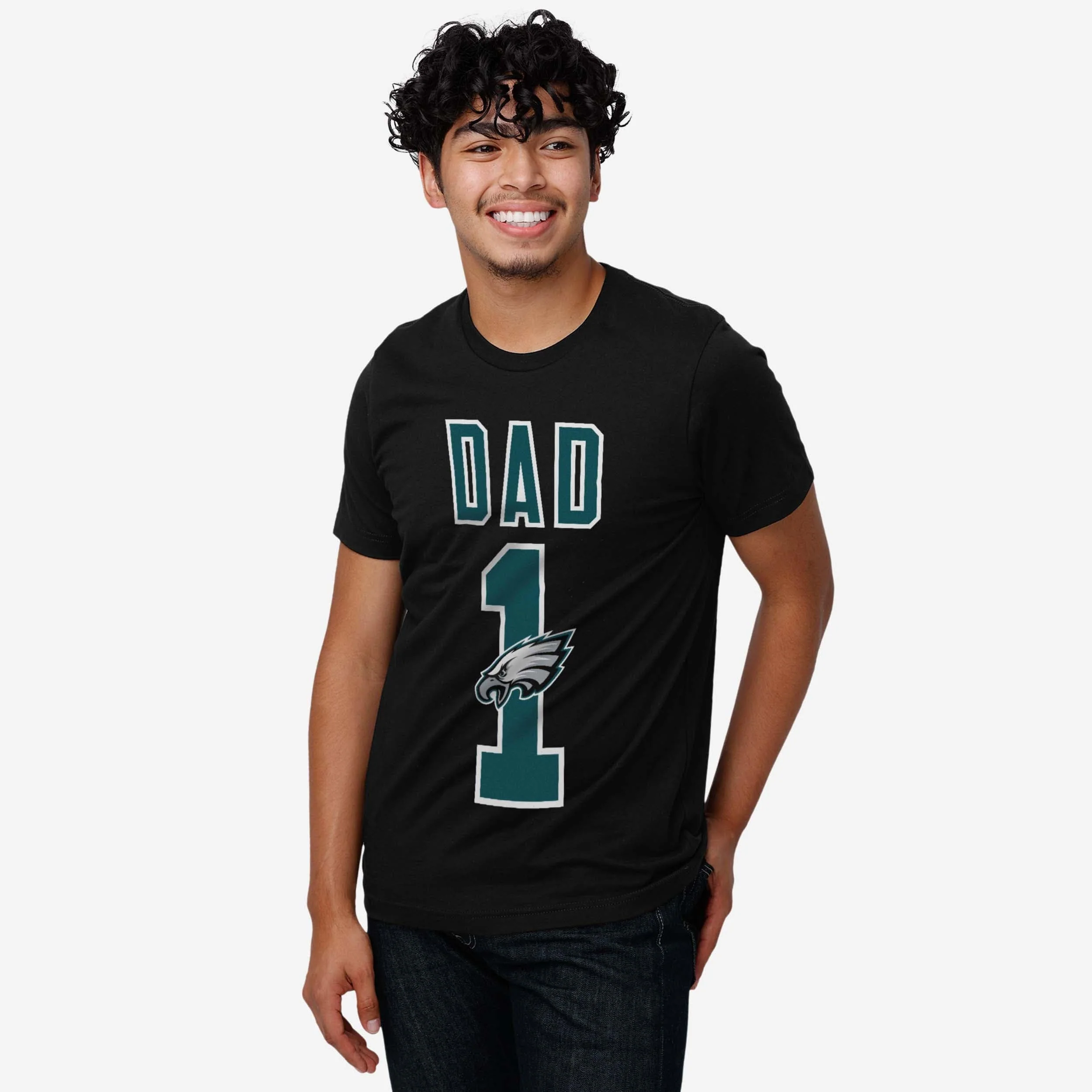 Philadelphia Eagles Number 1 Dad T-Shirt - Image 2