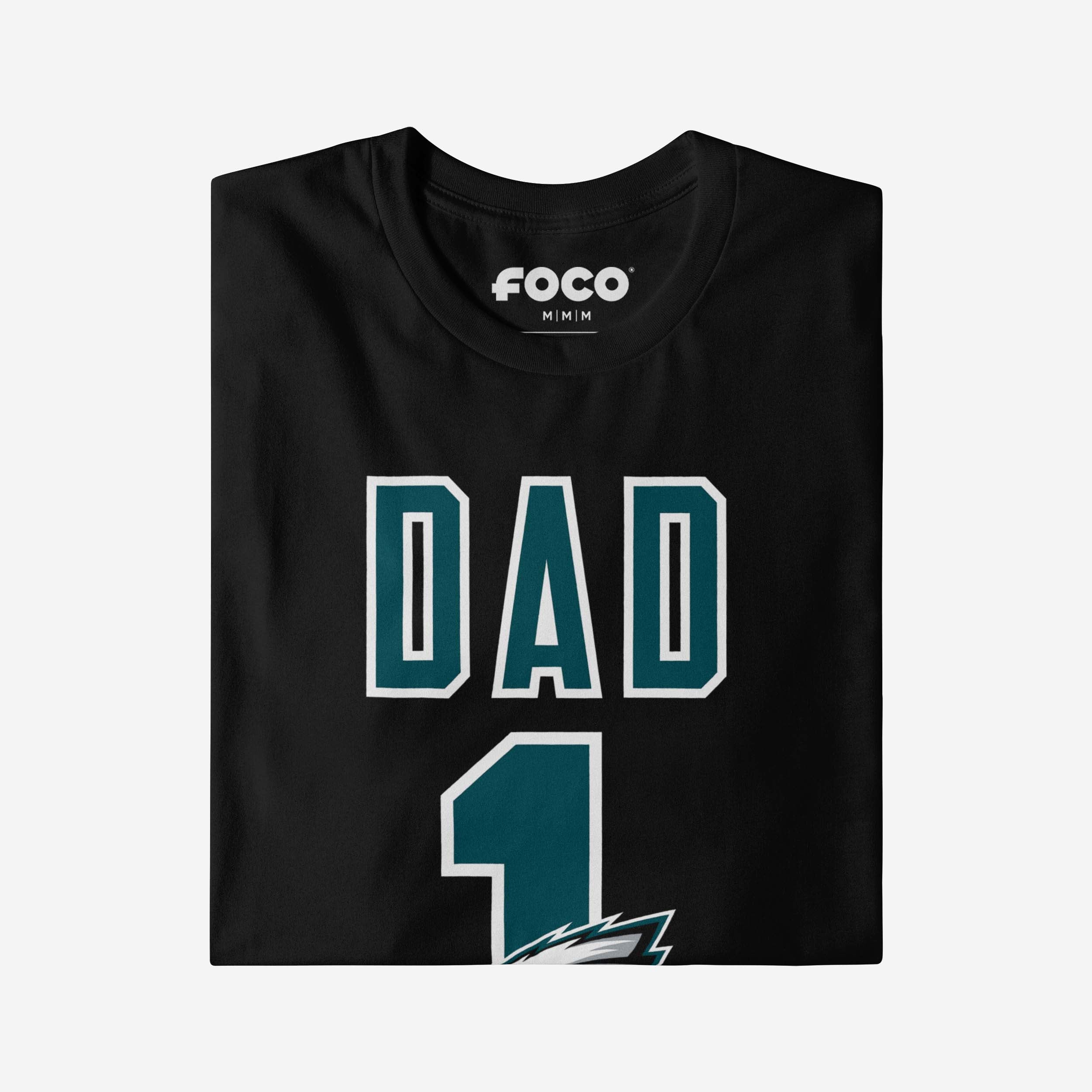 Philadelphia Eagles Number 1 Dad T-Shirt - Image 4