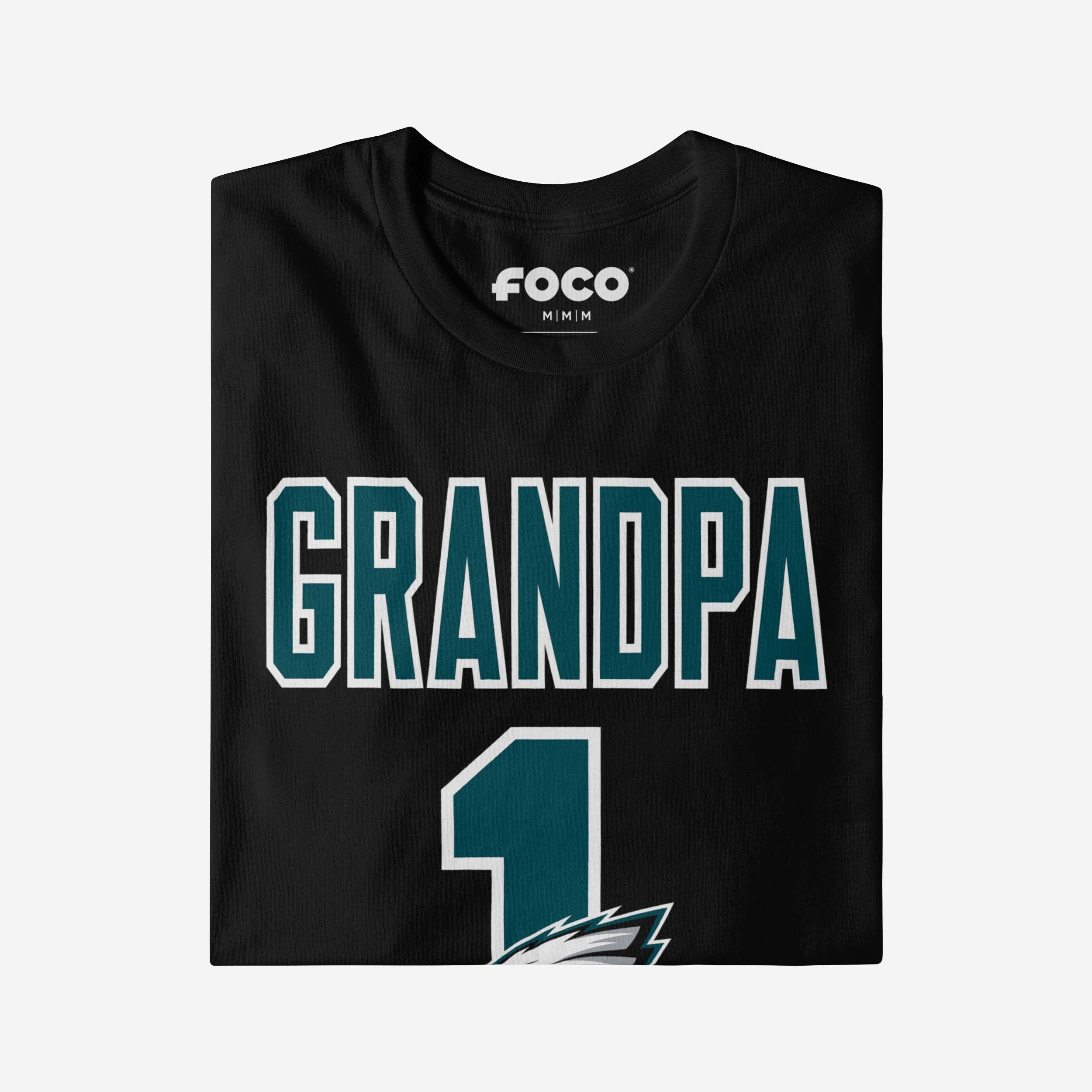 Philadelphia Eagles Number 1 Grandpa T-Shirt - Image 3