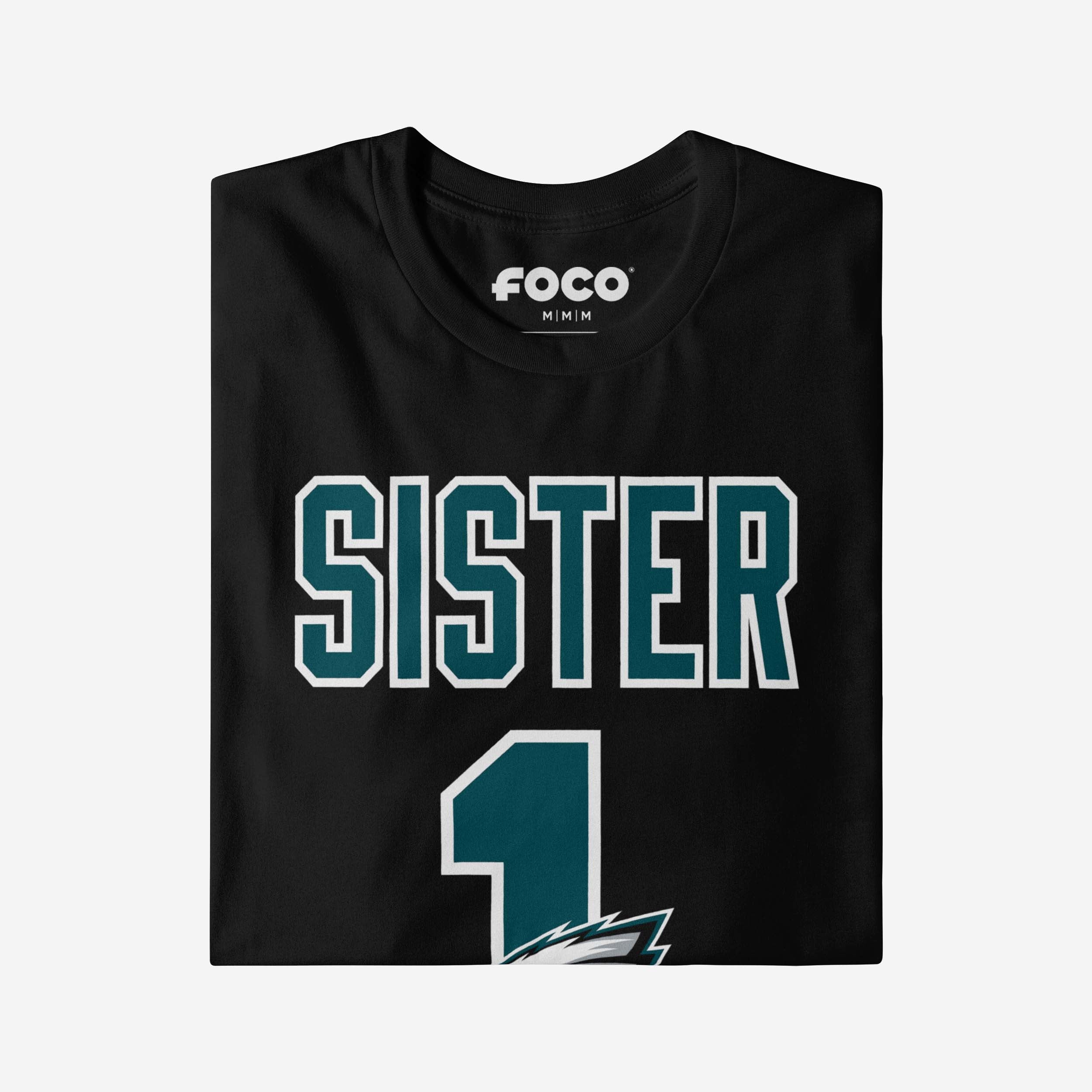 Philadelphia Eagles Number 1 Sister T-Shirt - Image 4
