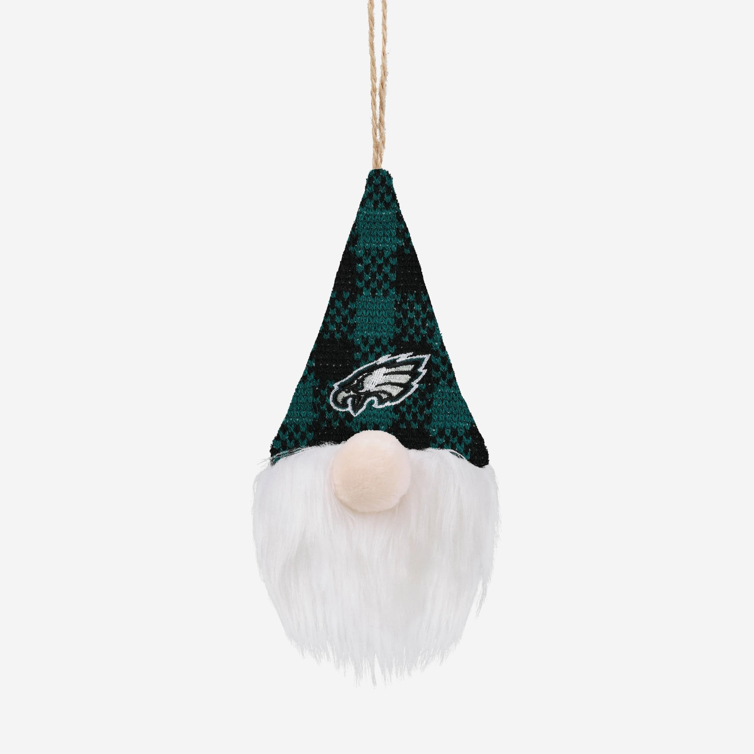 Philadelphia Eagles Plaid Hat Plush Gnome Ornament
