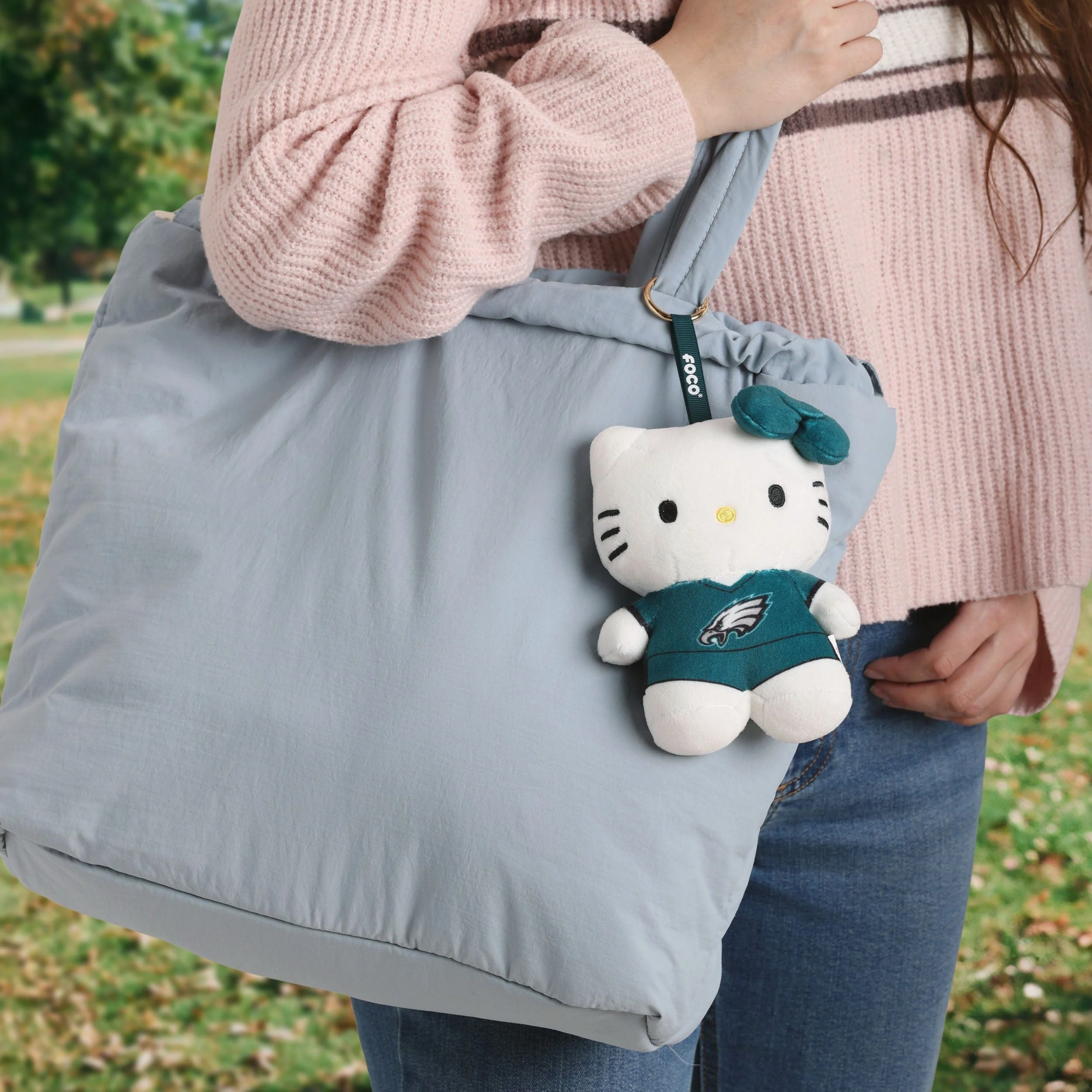 Philadelphia Eagles Plush Hello Kitty® Bag Charm Keychain - Image 2