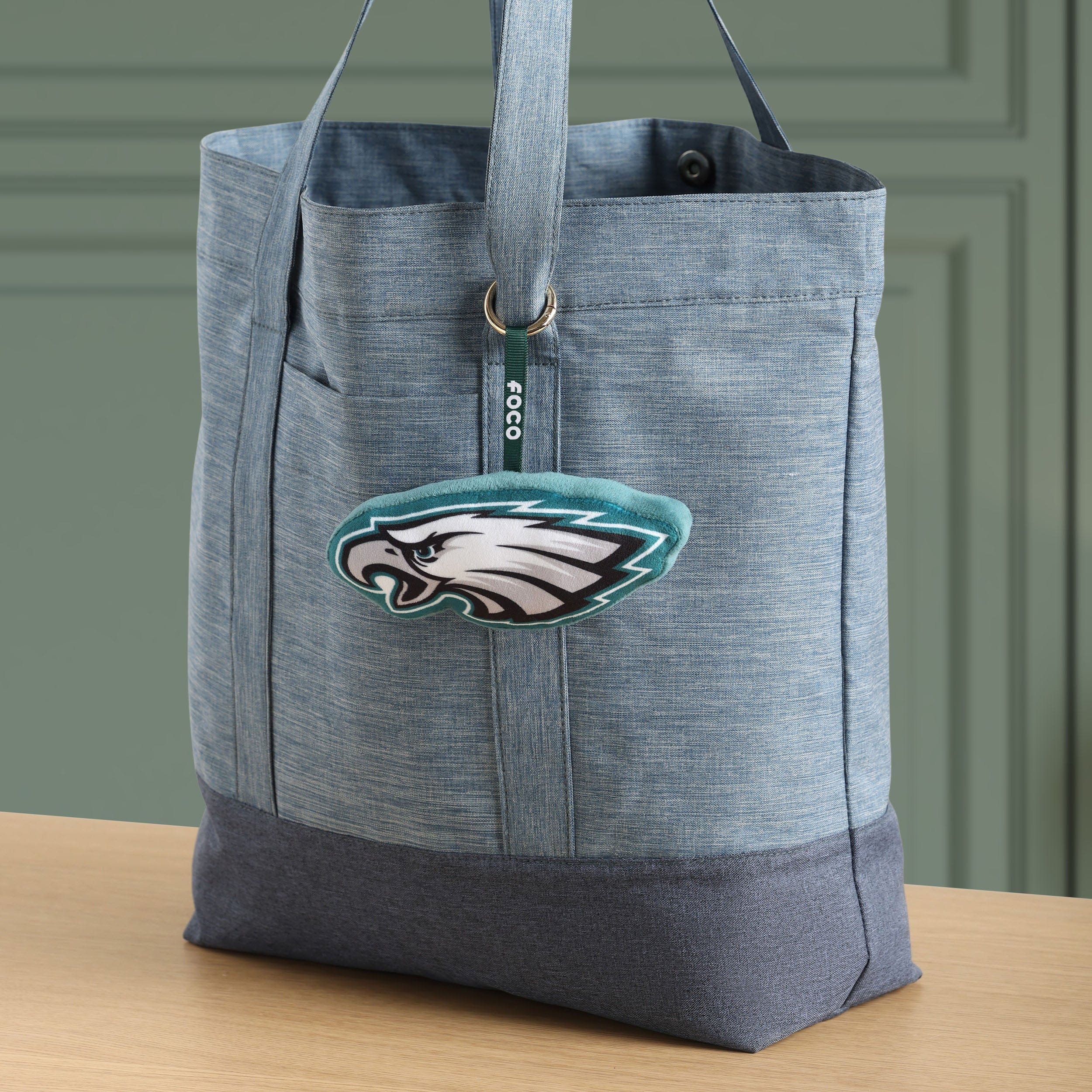 Philadelphia Eagles Plush Team Logo Bag Charm Keychain - Image 2