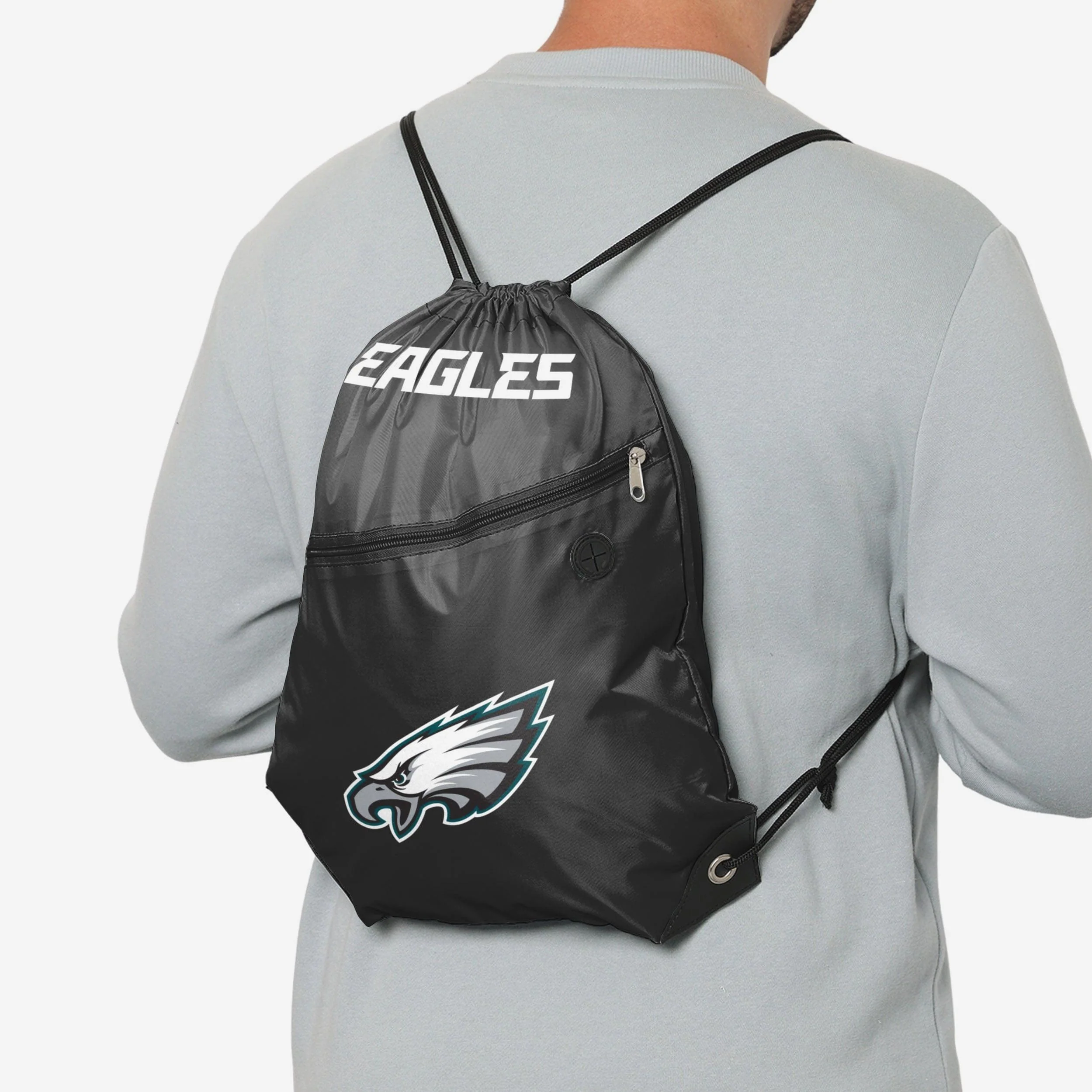 Philadelphia Eagles Pocket Drawstring Backpack - Image 3