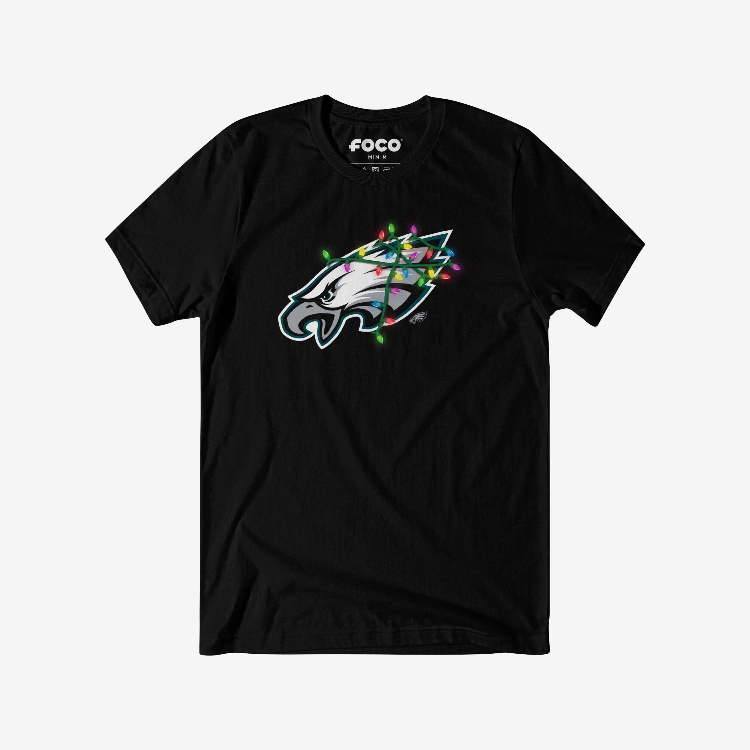 Philadelphia Eagles Primary Logo Holiday Lights T-Shirt