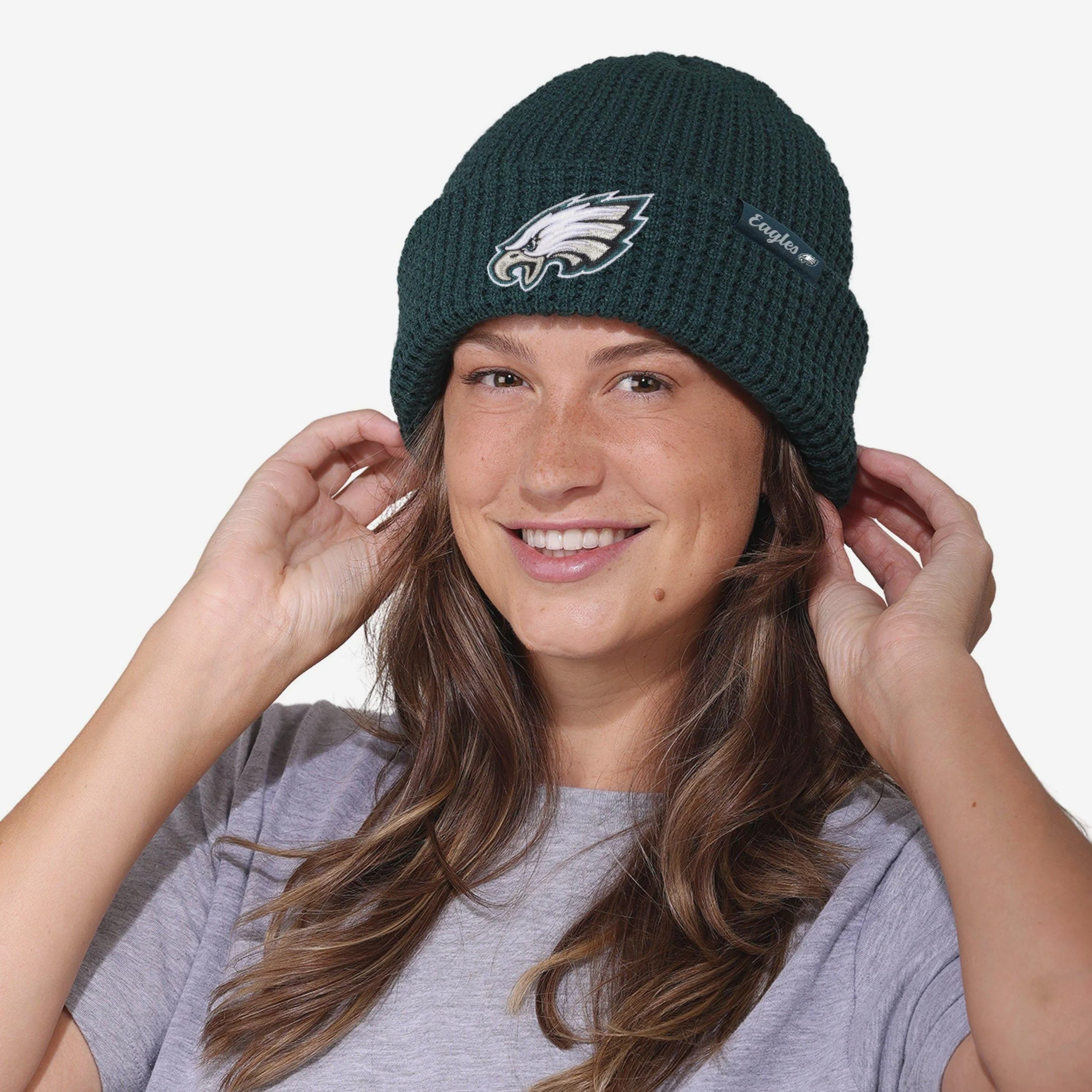 Philadelphia Eagles Primary Logo Waffle Beanie - Image 3