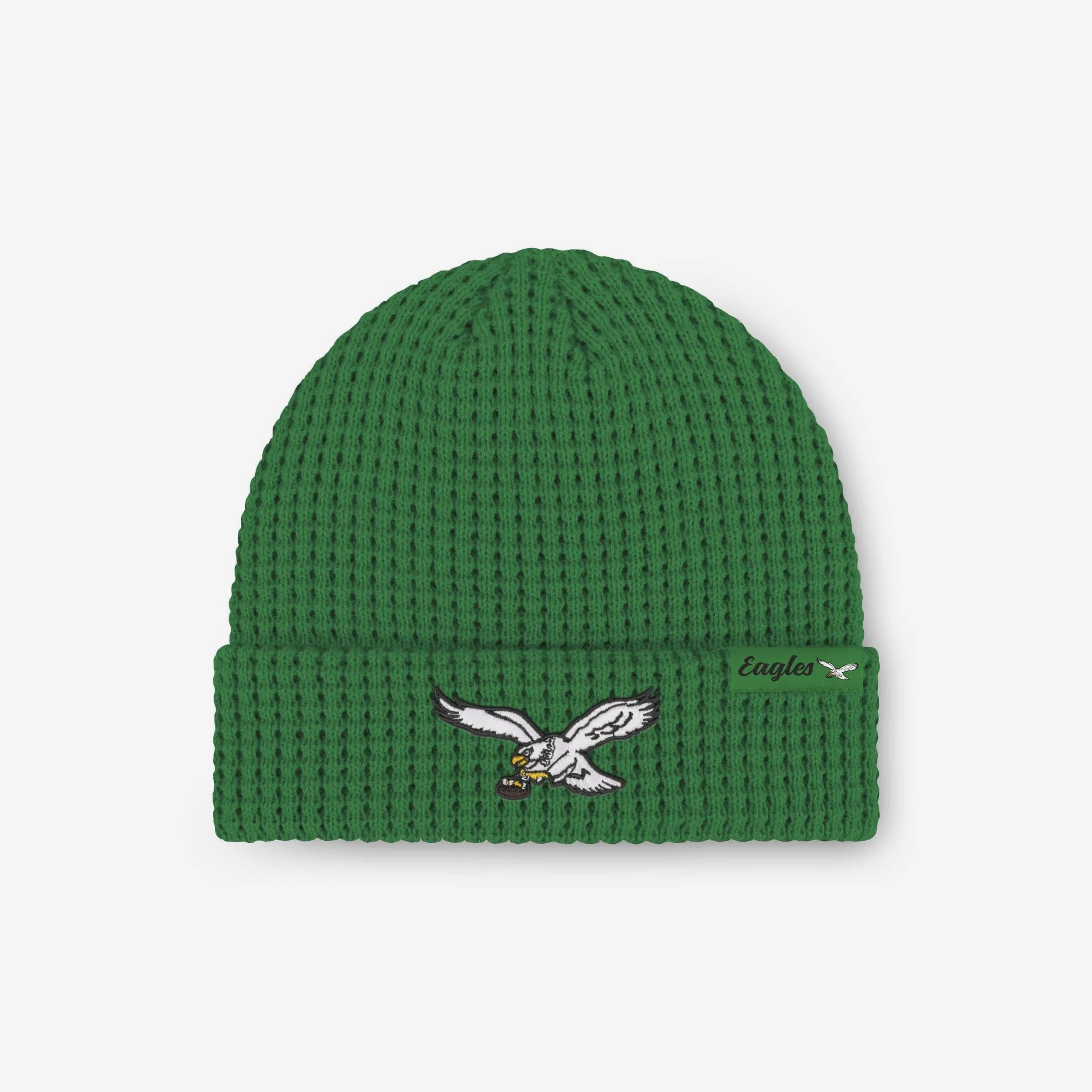 Philadelphia Eagles Primary Logo Waffle Beanie Kelly Green