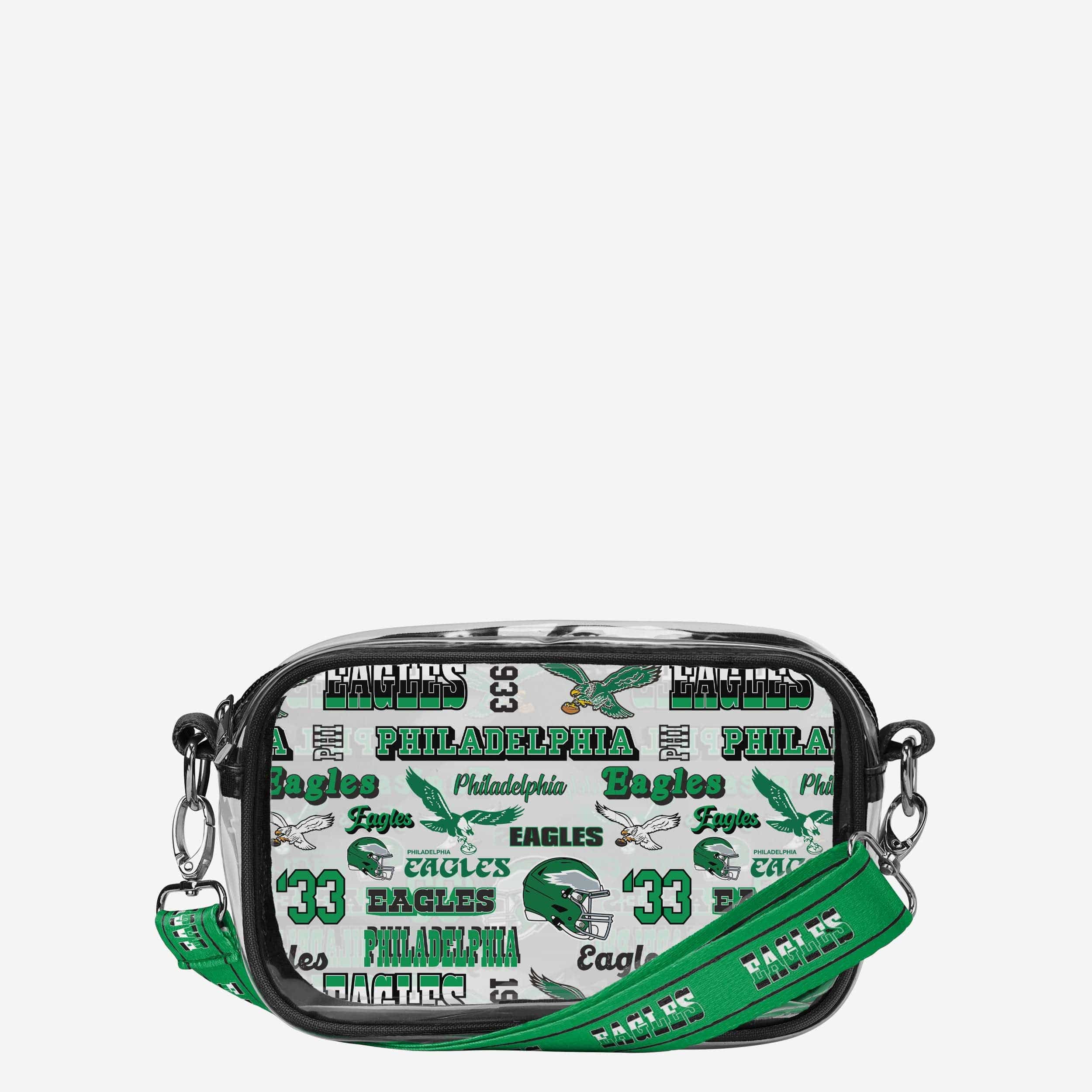Philadelphia Eagles Repeat Retro Print Clear Crossbody Bag